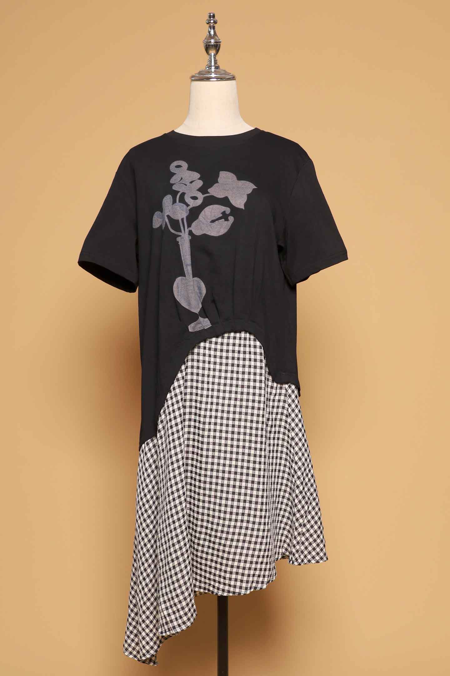 PO - Roslind Floral Checkered Dress