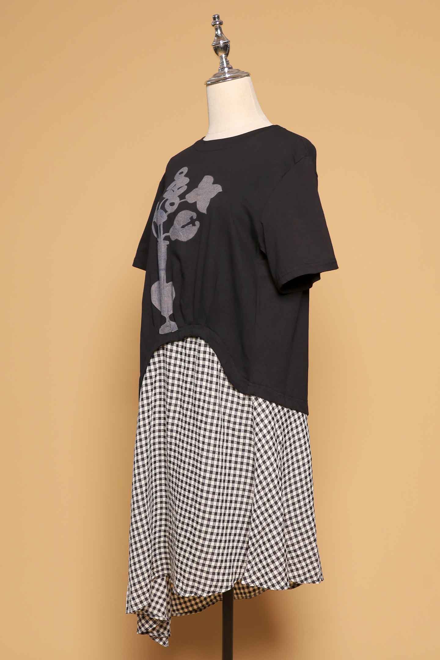 PO - Roslind Floral Checkered Dress