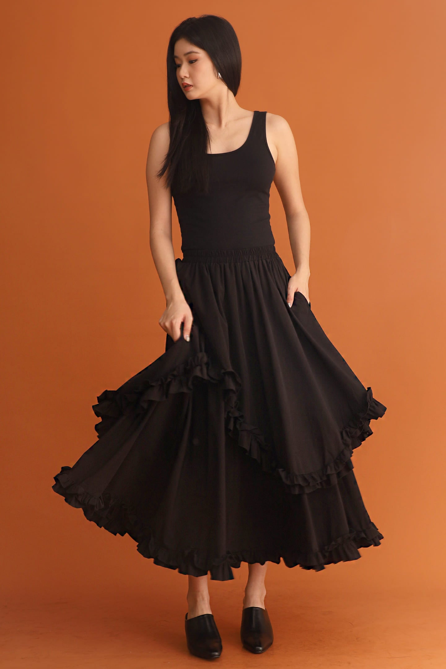CHOSEN - Rule Breaker Tiered Ruffle Skirt