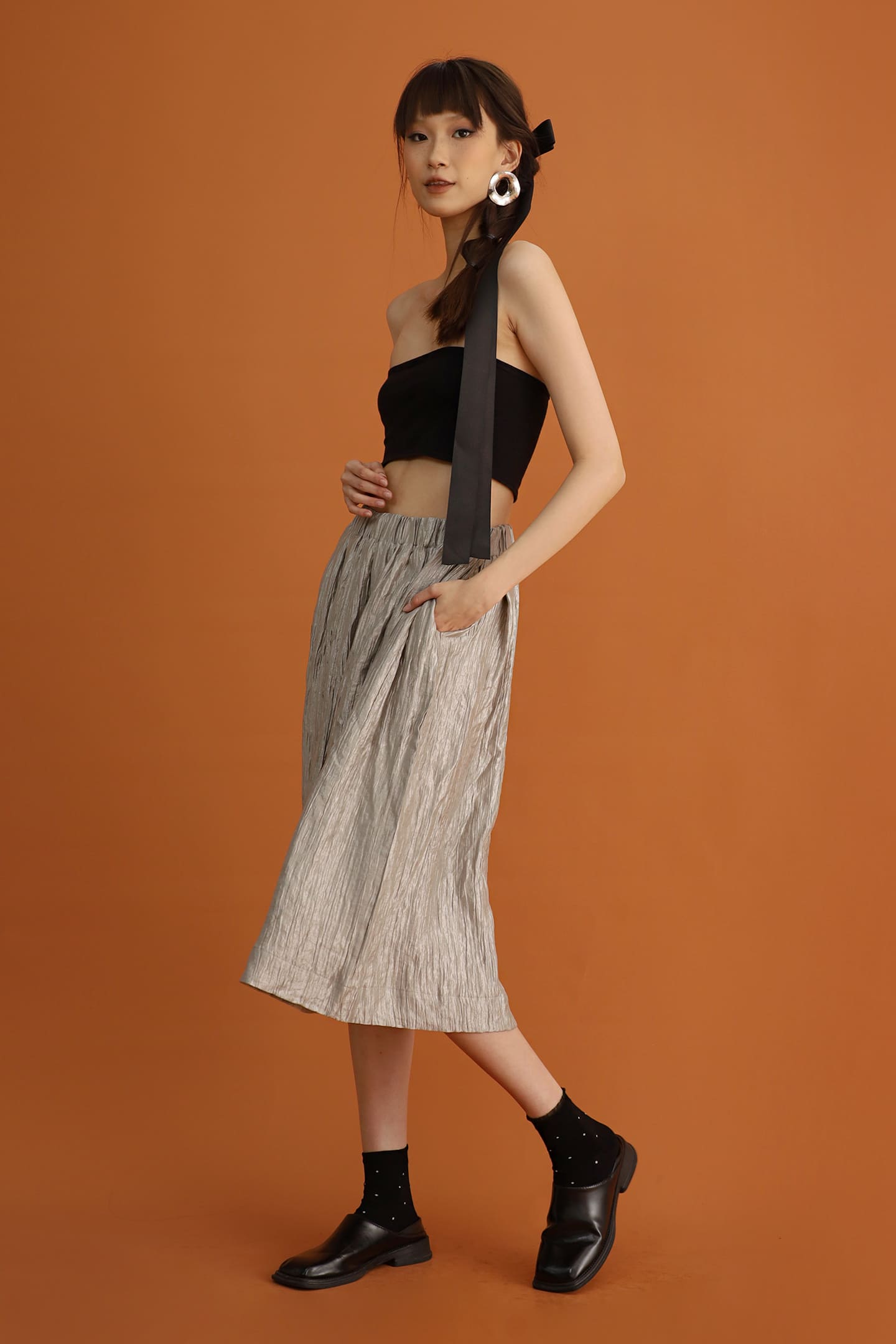 CHOSEN - Ryo Culottes Pants in Silver