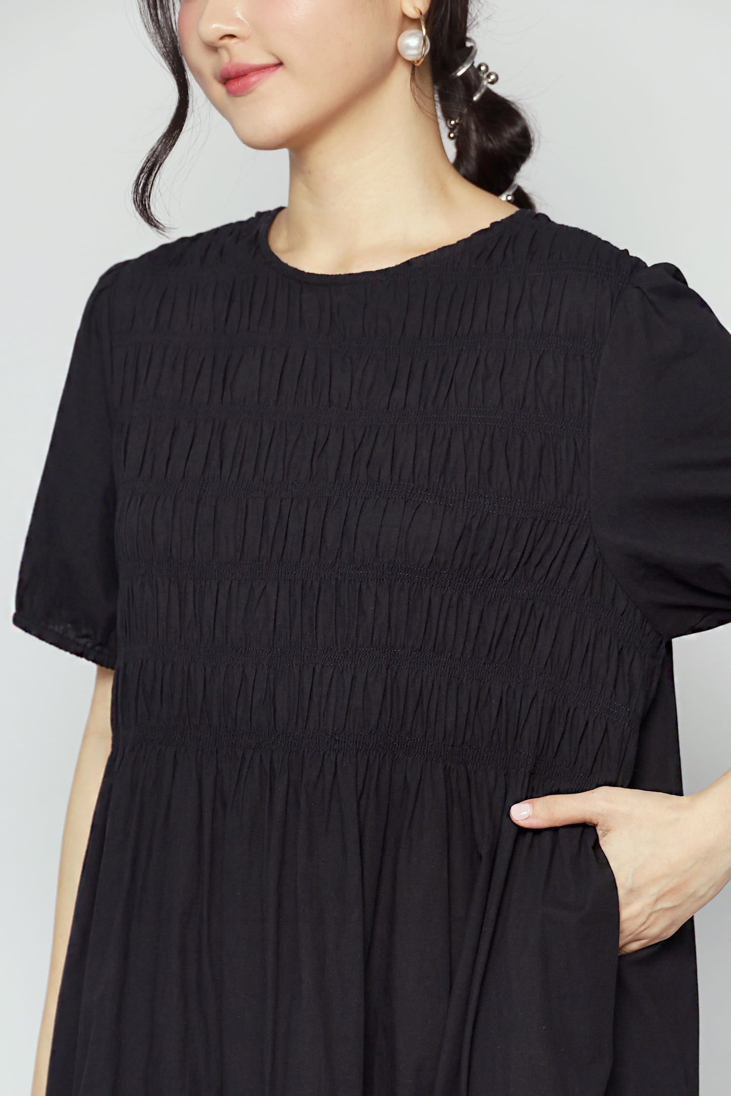 Sab Tiered Dress in Black