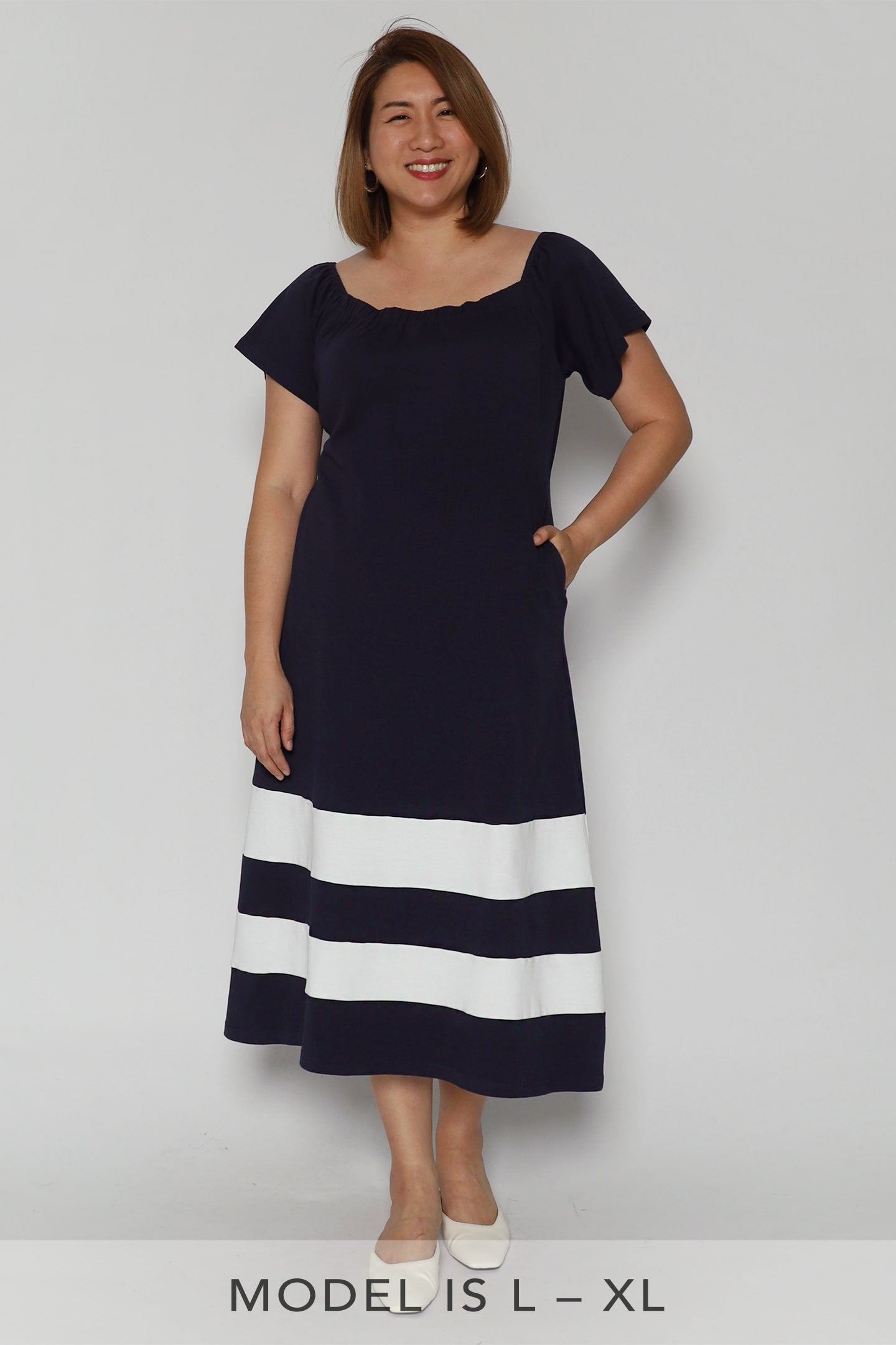 Sammy Midi Dress in Blue