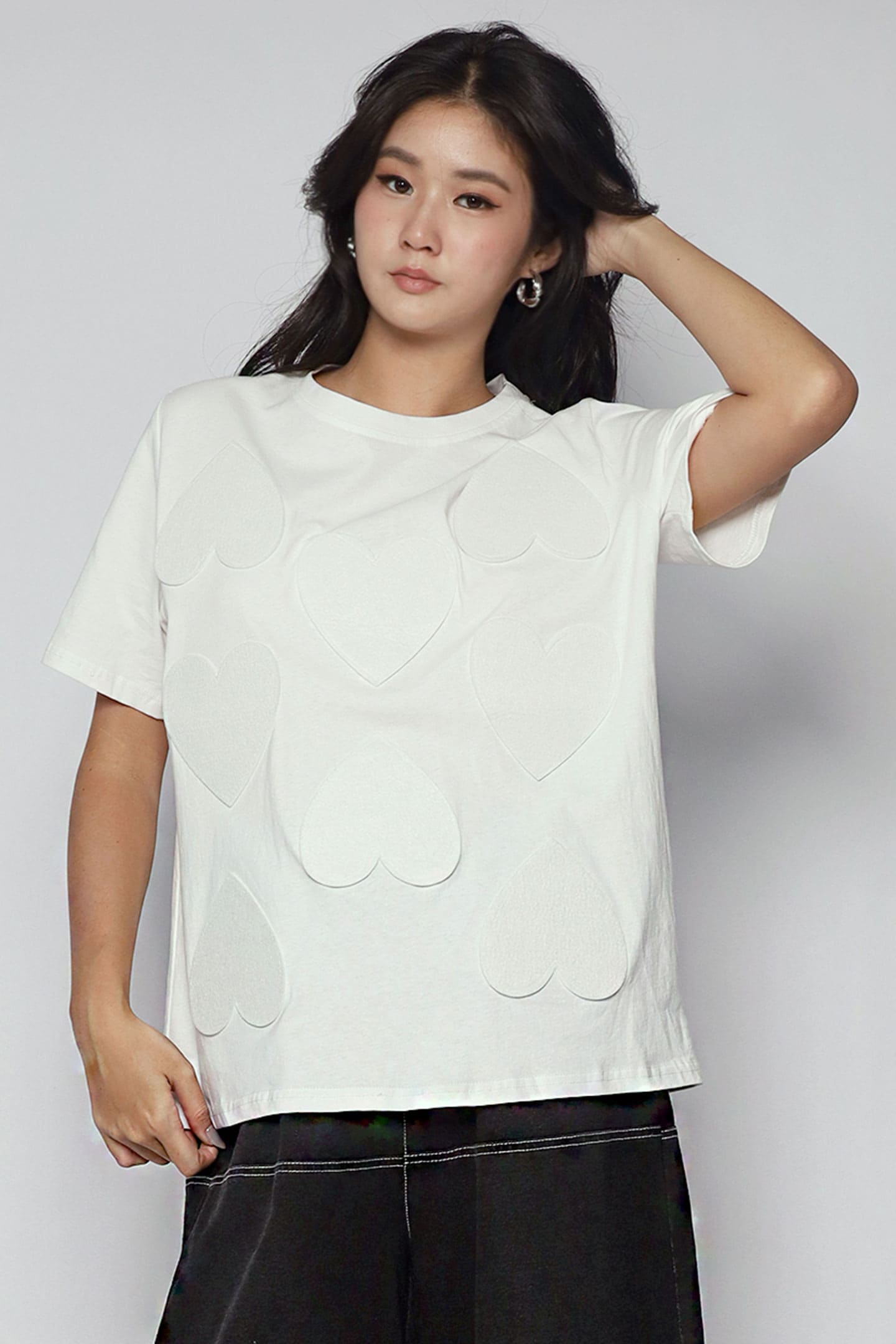 Saranghae Hearts Top in White
