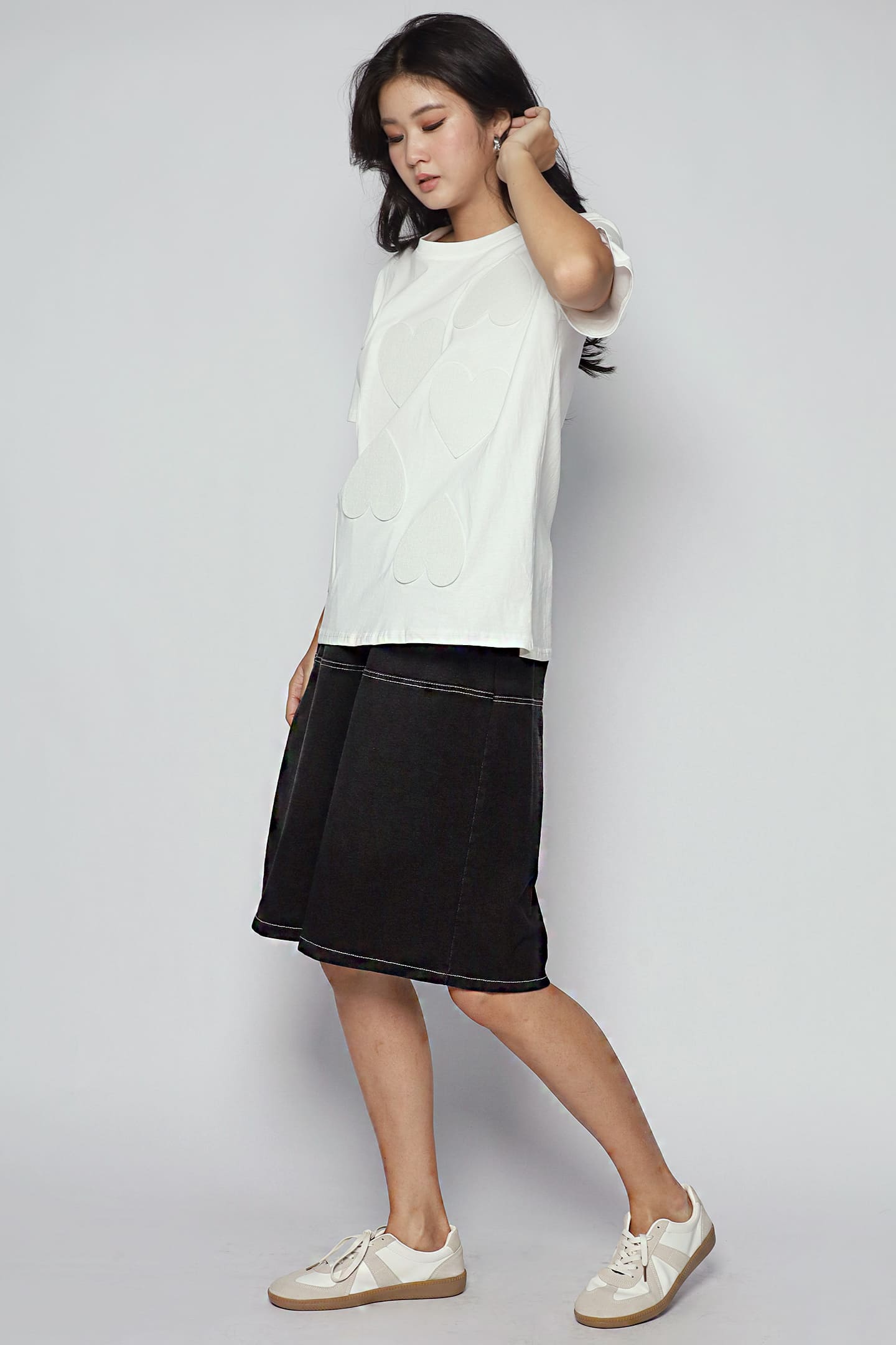 Saranghae Hearts Top in White