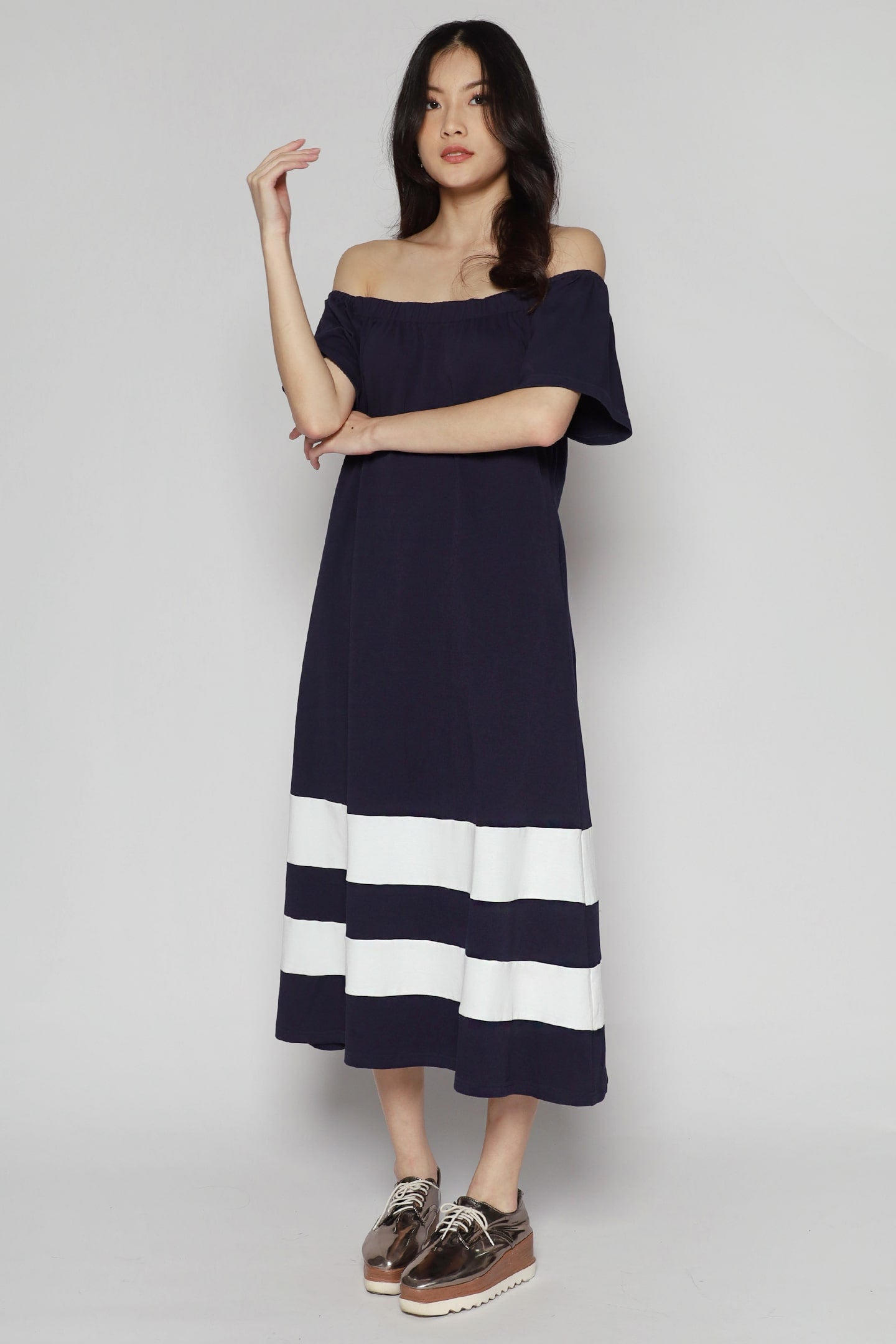 Sammy Midi Dress in Blue