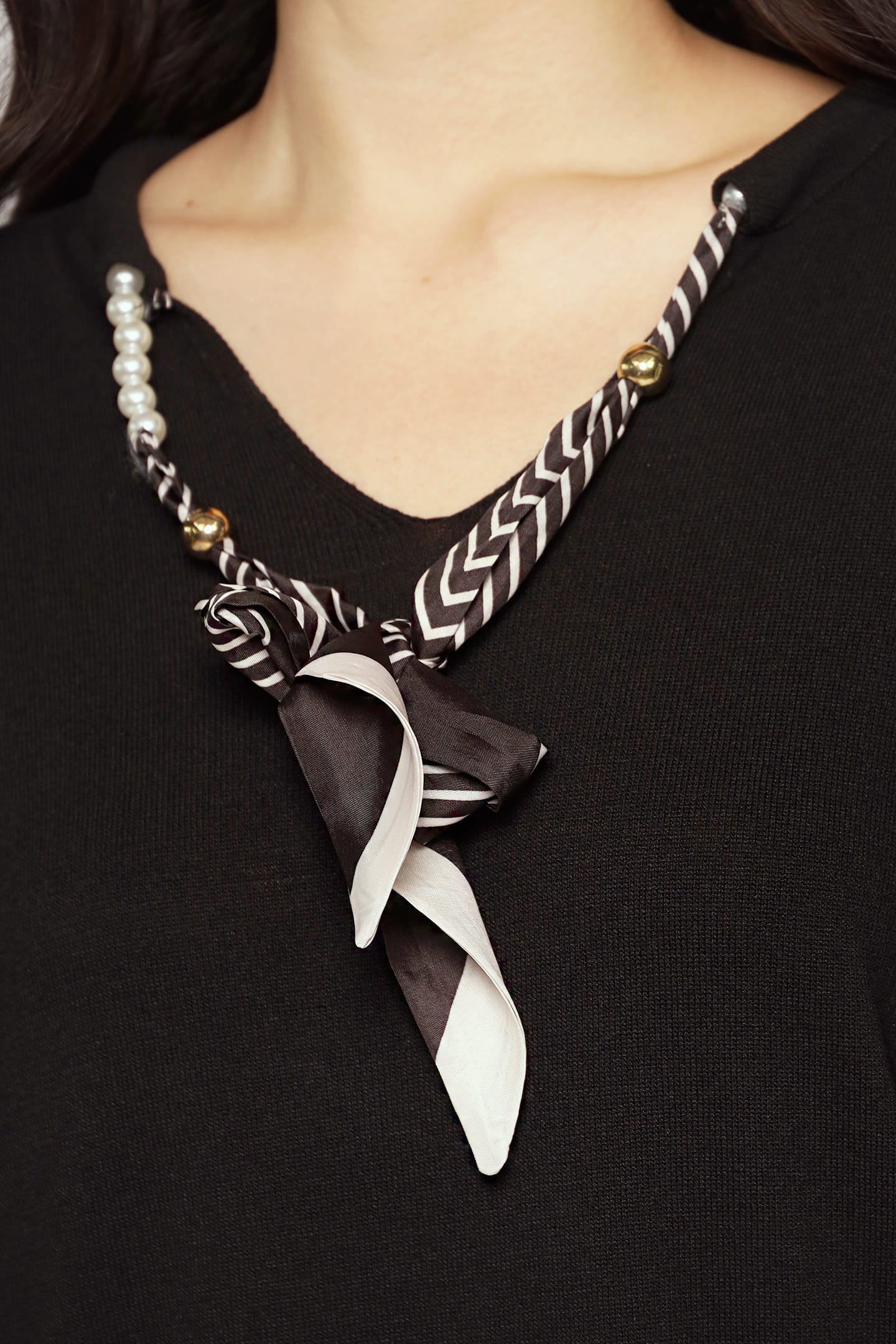 Backorders Scarf Accent Knit Dress