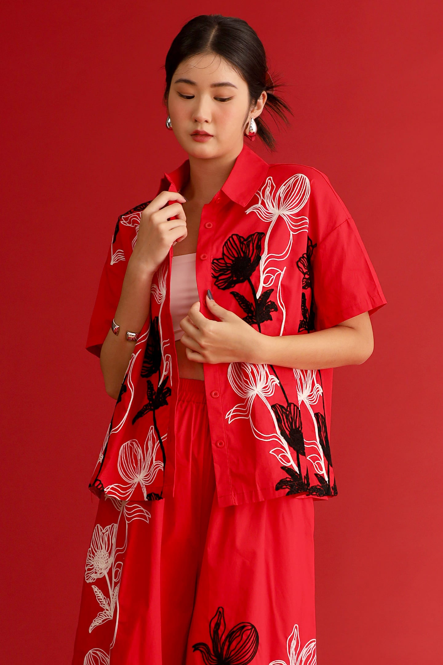 CHOSEN - Scarlet Signature Embroidered Shirt