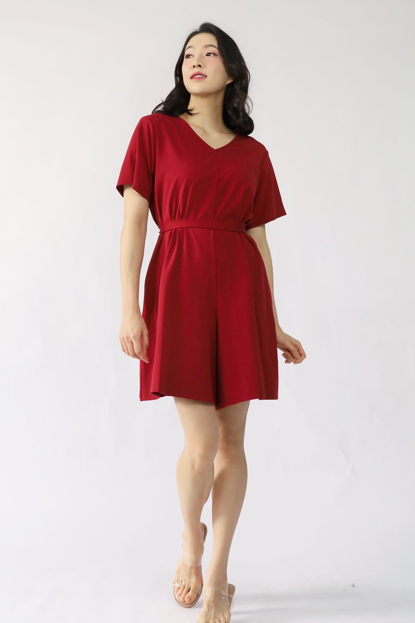 TENCEL - Second Skin Playsuit in Red