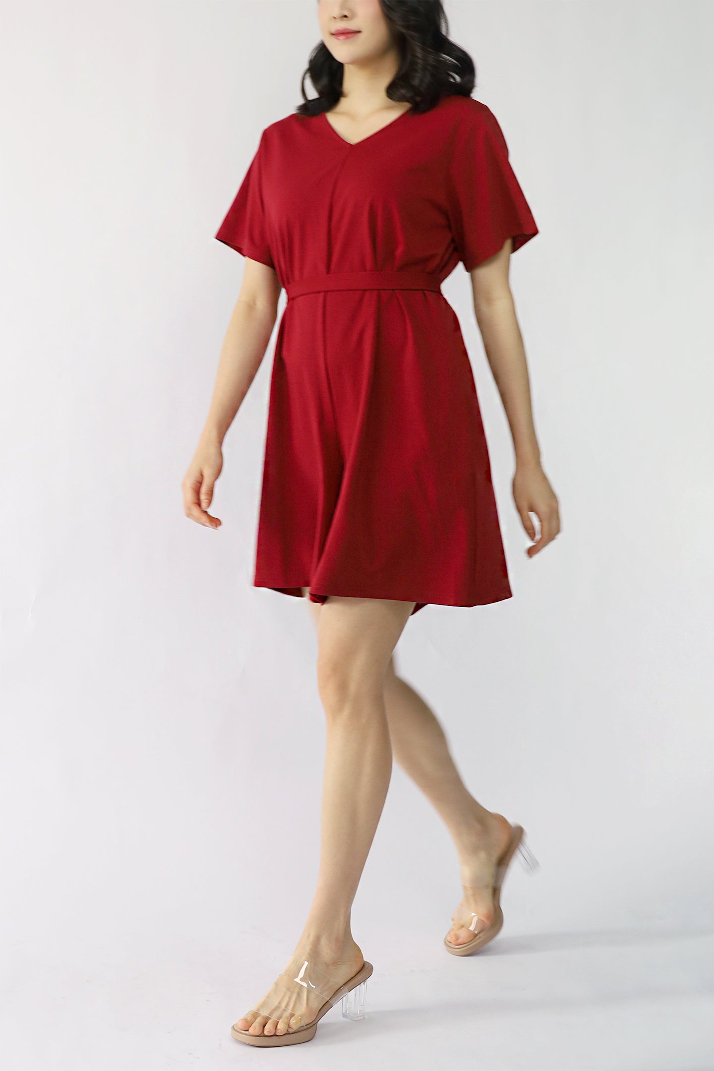 TENCEL - Second Skin Playsuit in Red