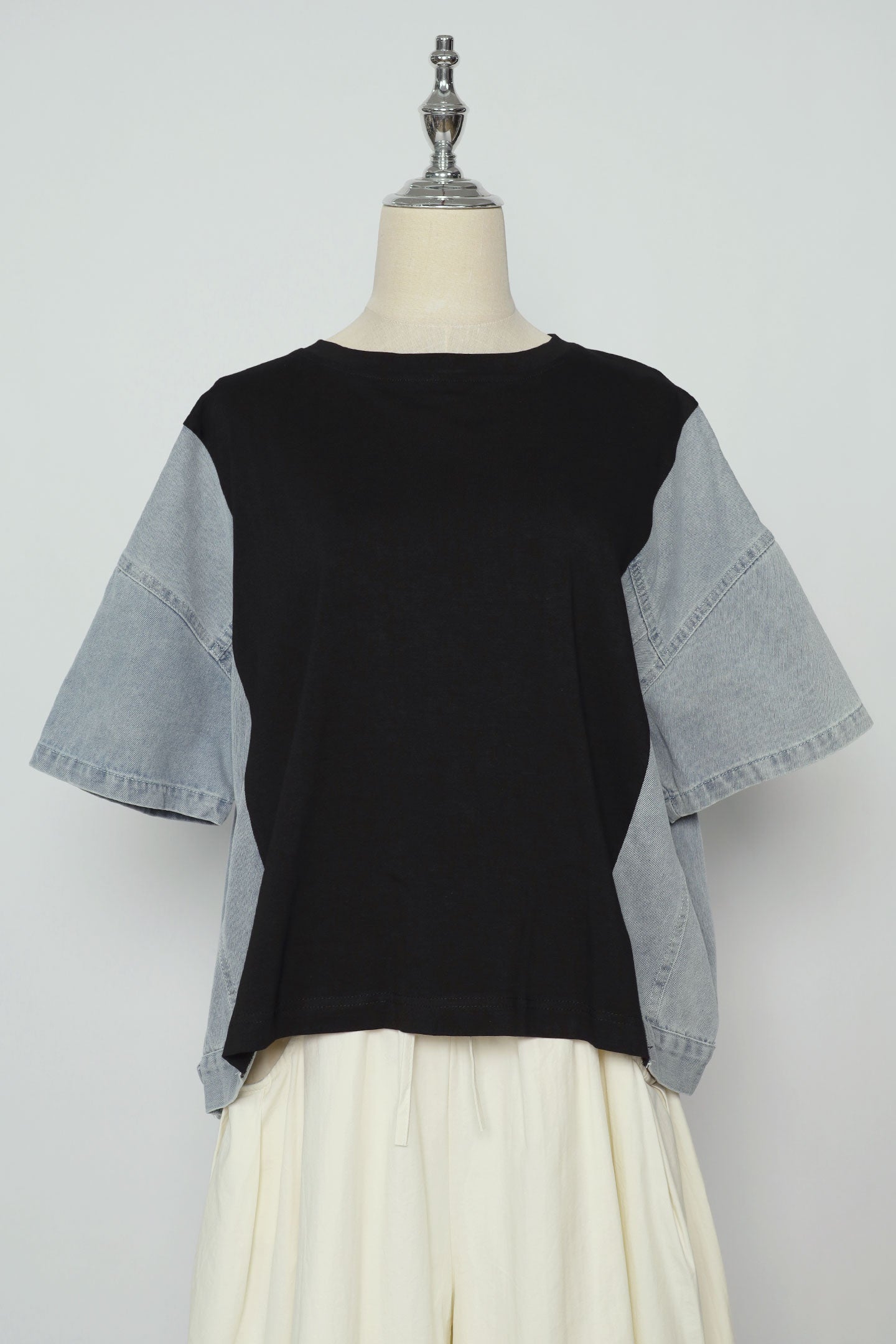 PO - Selena Top in Black Denim