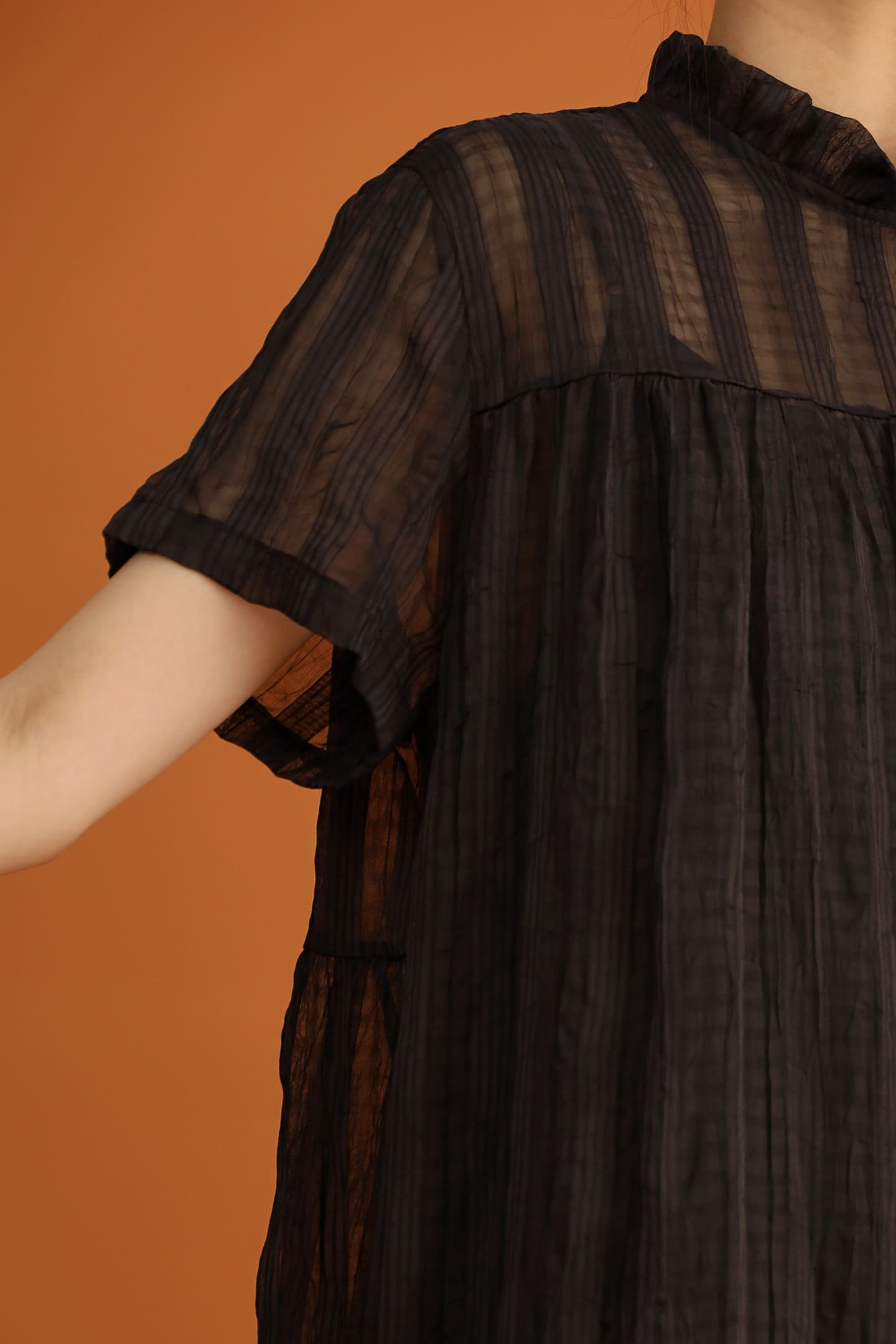 CHOSEN - Sen 2 in 1 Textured Dress in Black