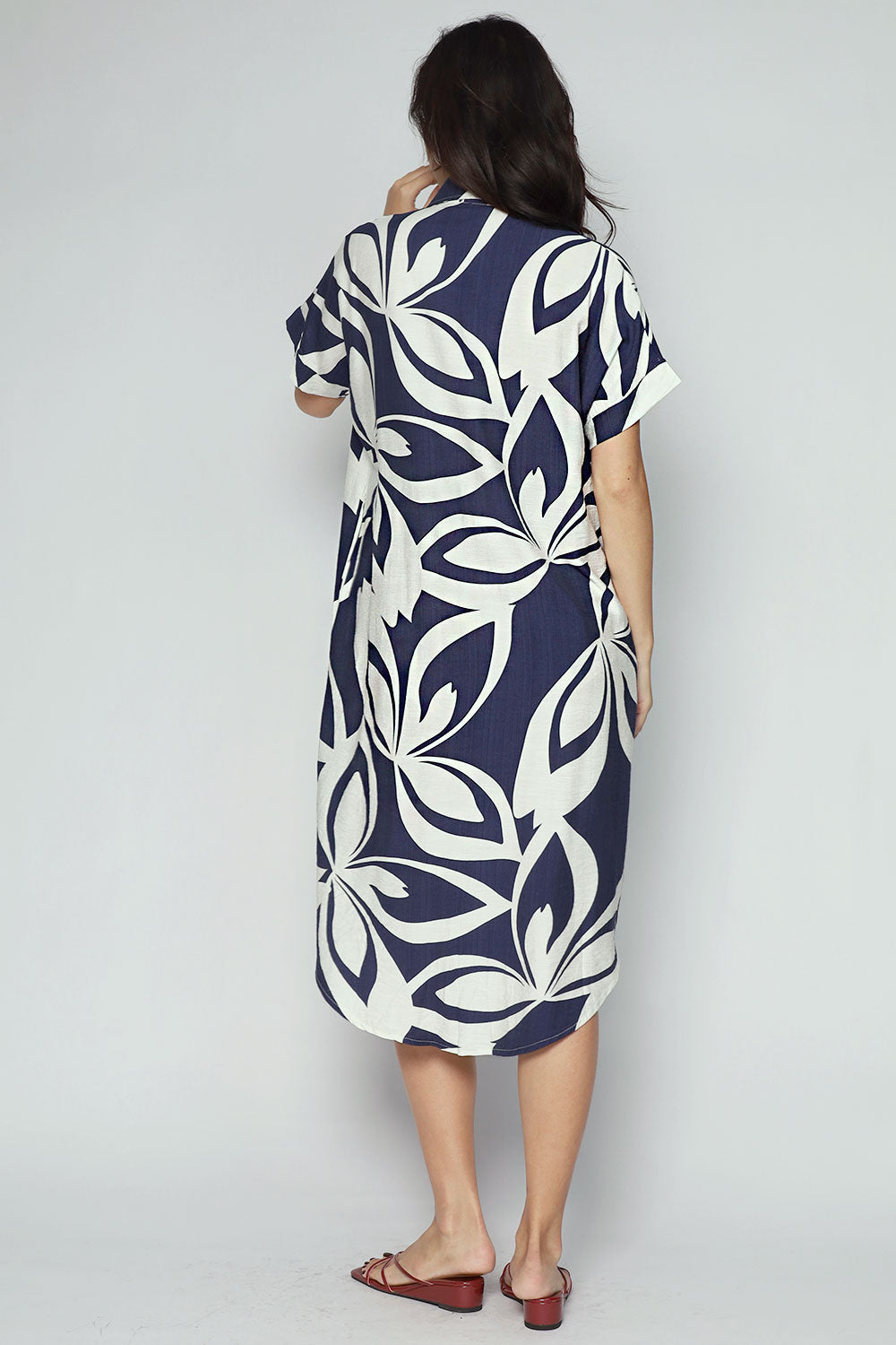 PO - Shanny Shirt Dress in Blue Tracks