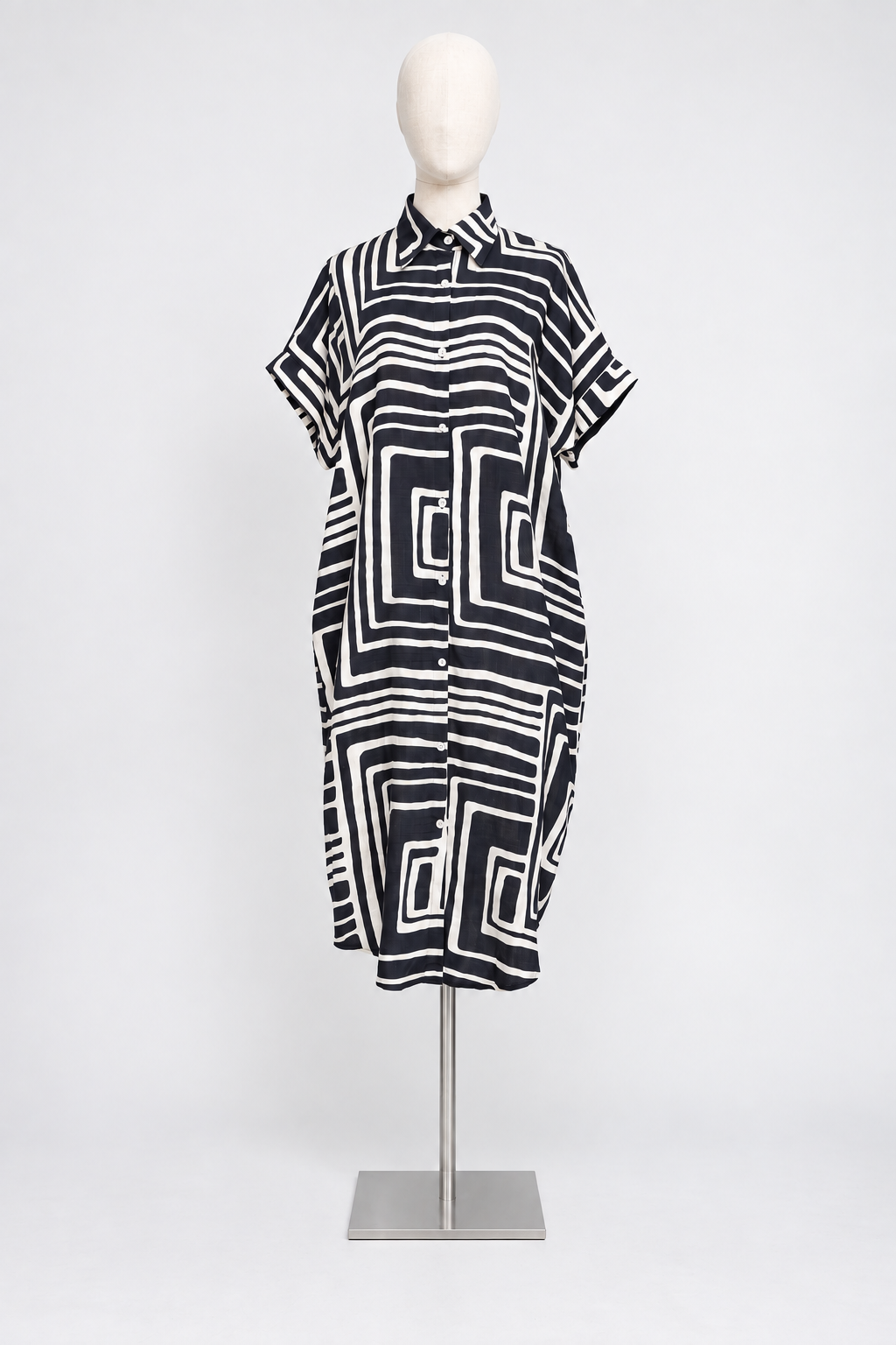 PO - Shanny Shirt Dress in Blue Tracks