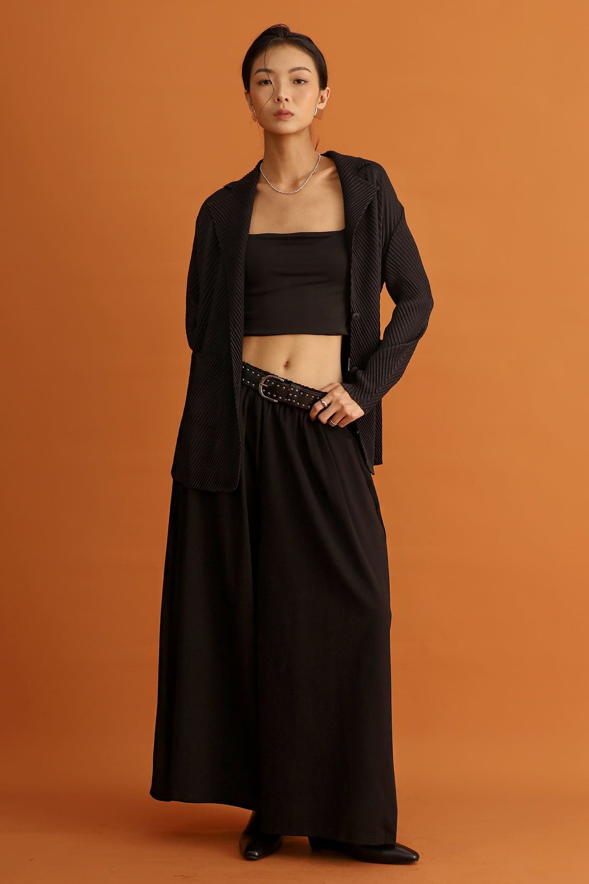 CHOSEN - Shin Pants with Studded Belt