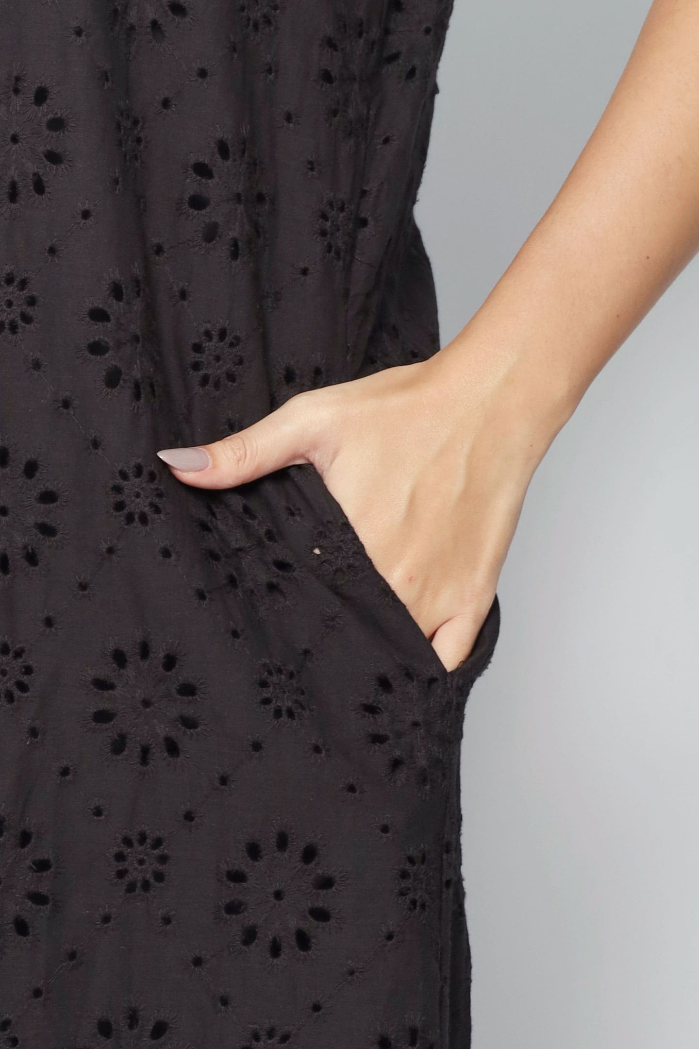 Shirokuro Jumpsuit in Black Crochet