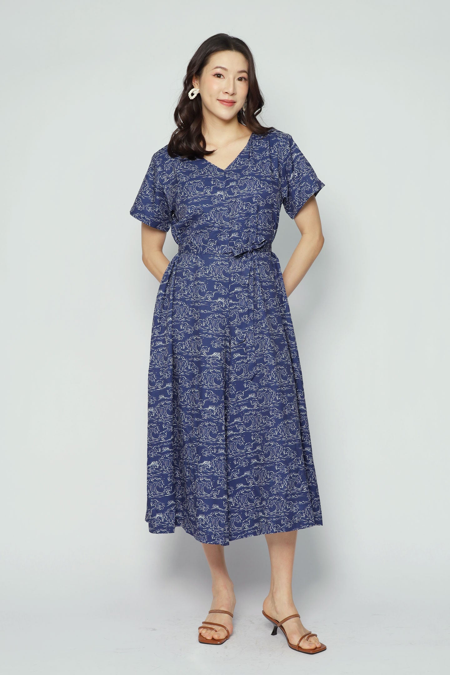 Shirokuro Jumpsuit in Blue Nami