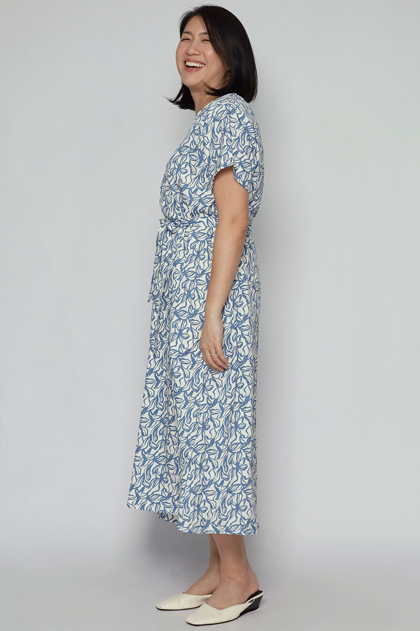 Shirokuro Jumpsuit in Blue Sketch