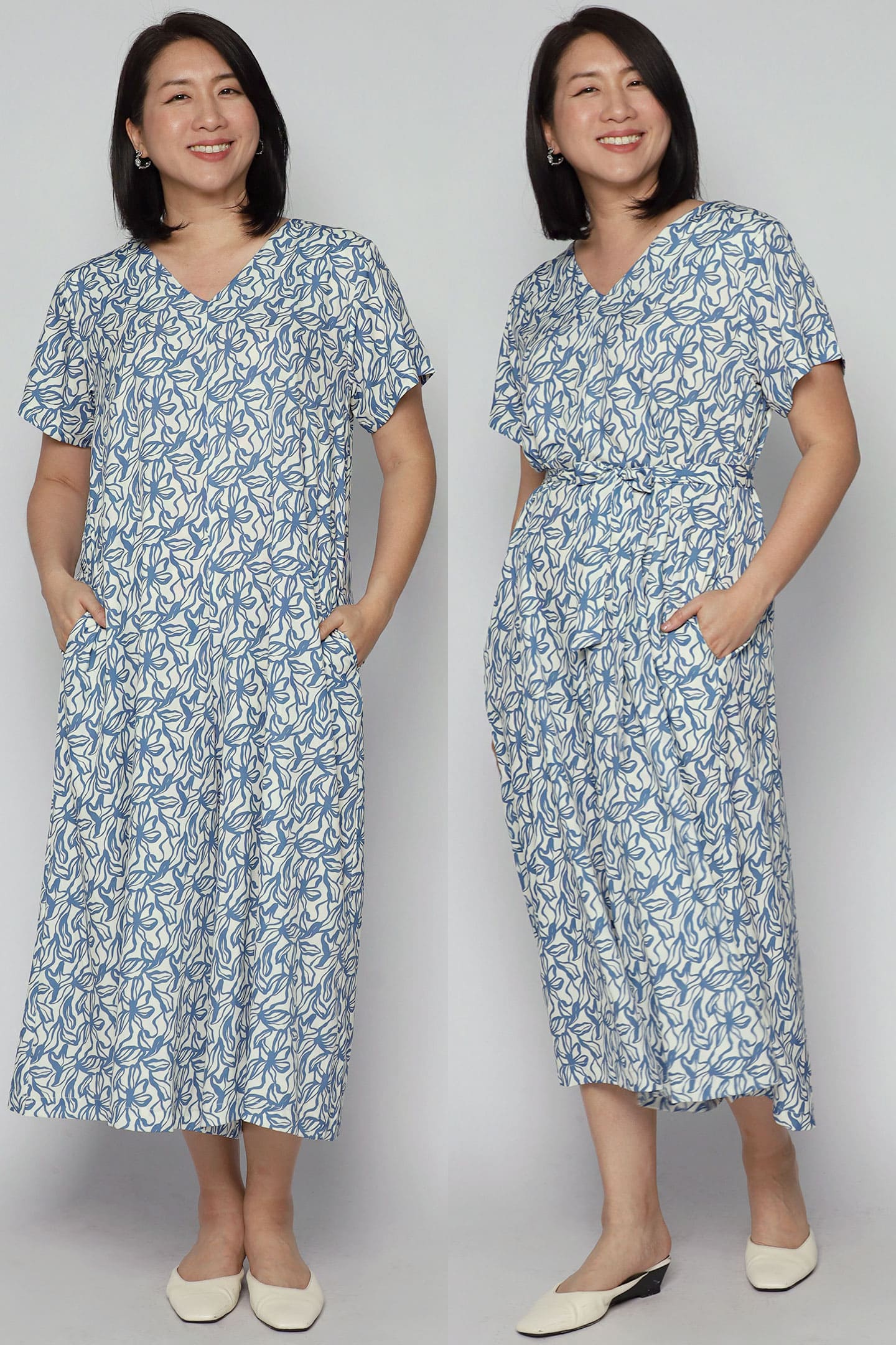 Shirokuro Jumpsuit in Blue Sketch