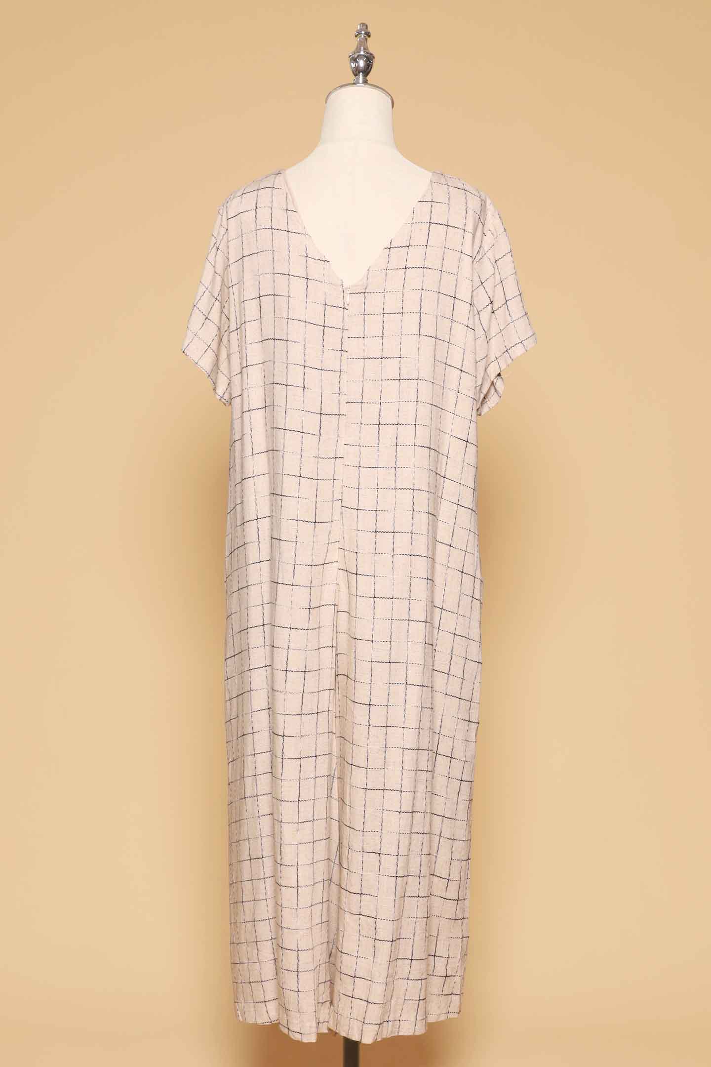 PO - Shirokuro Jumpsuit in Linen Check
