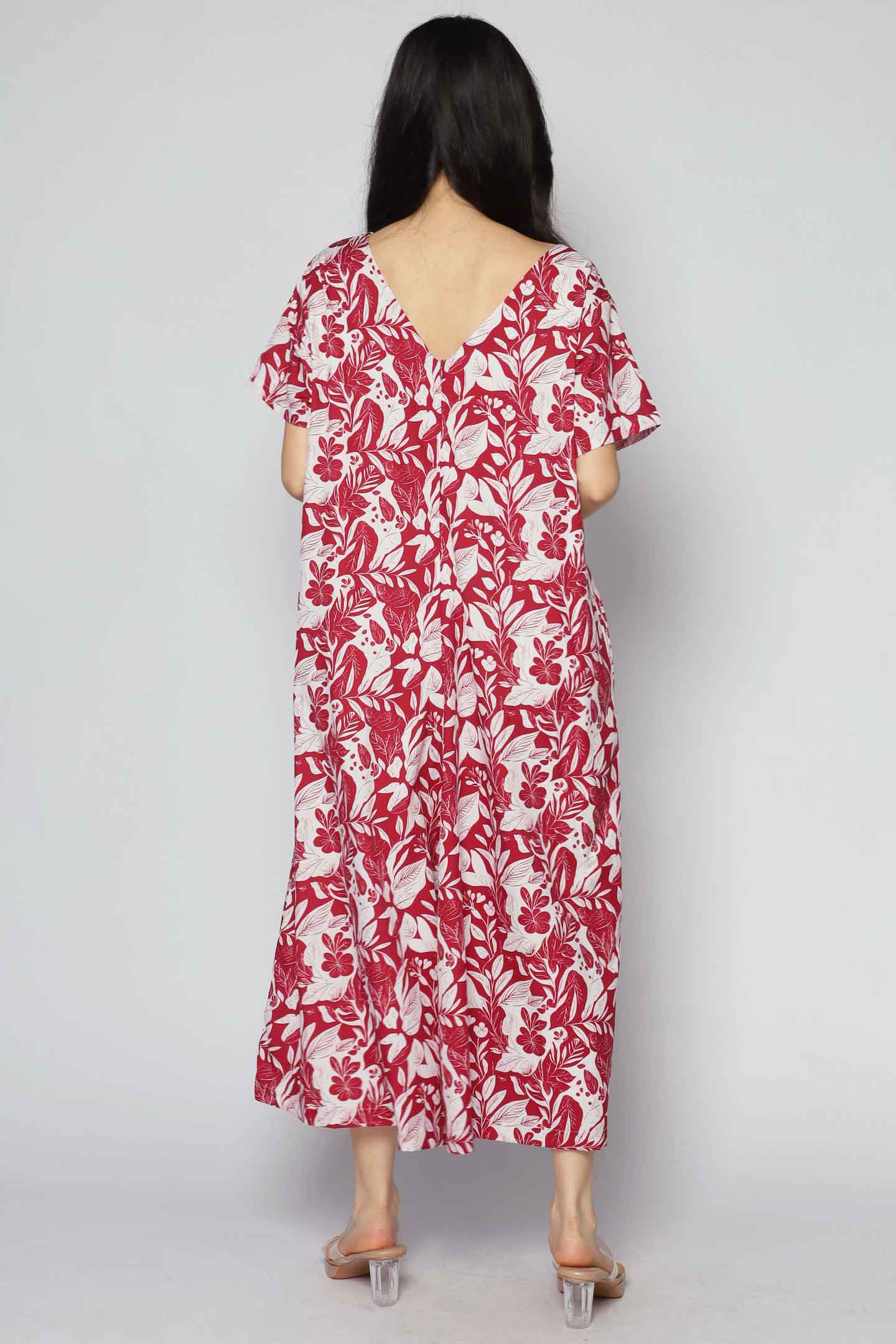 Shirokuro Jumpsuit in Red Opulence