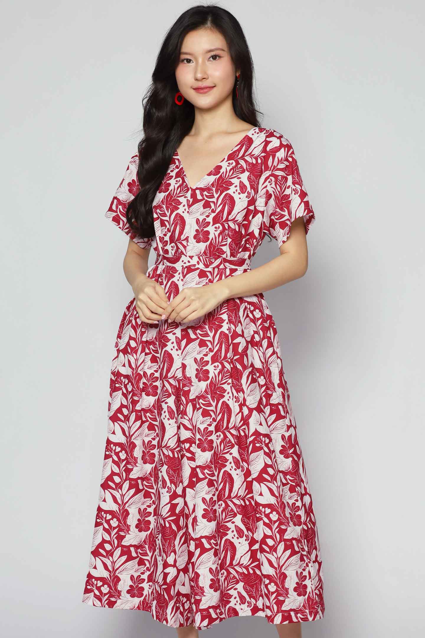 Shirokuro Jumpsuit in Red Opulence