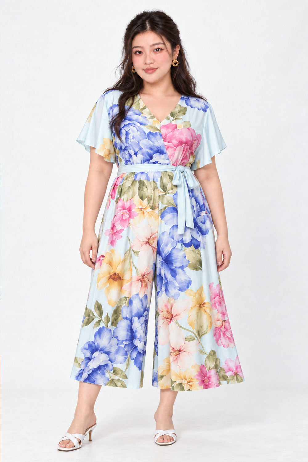 Shirokuro Jumpsuit in Peony Bloom