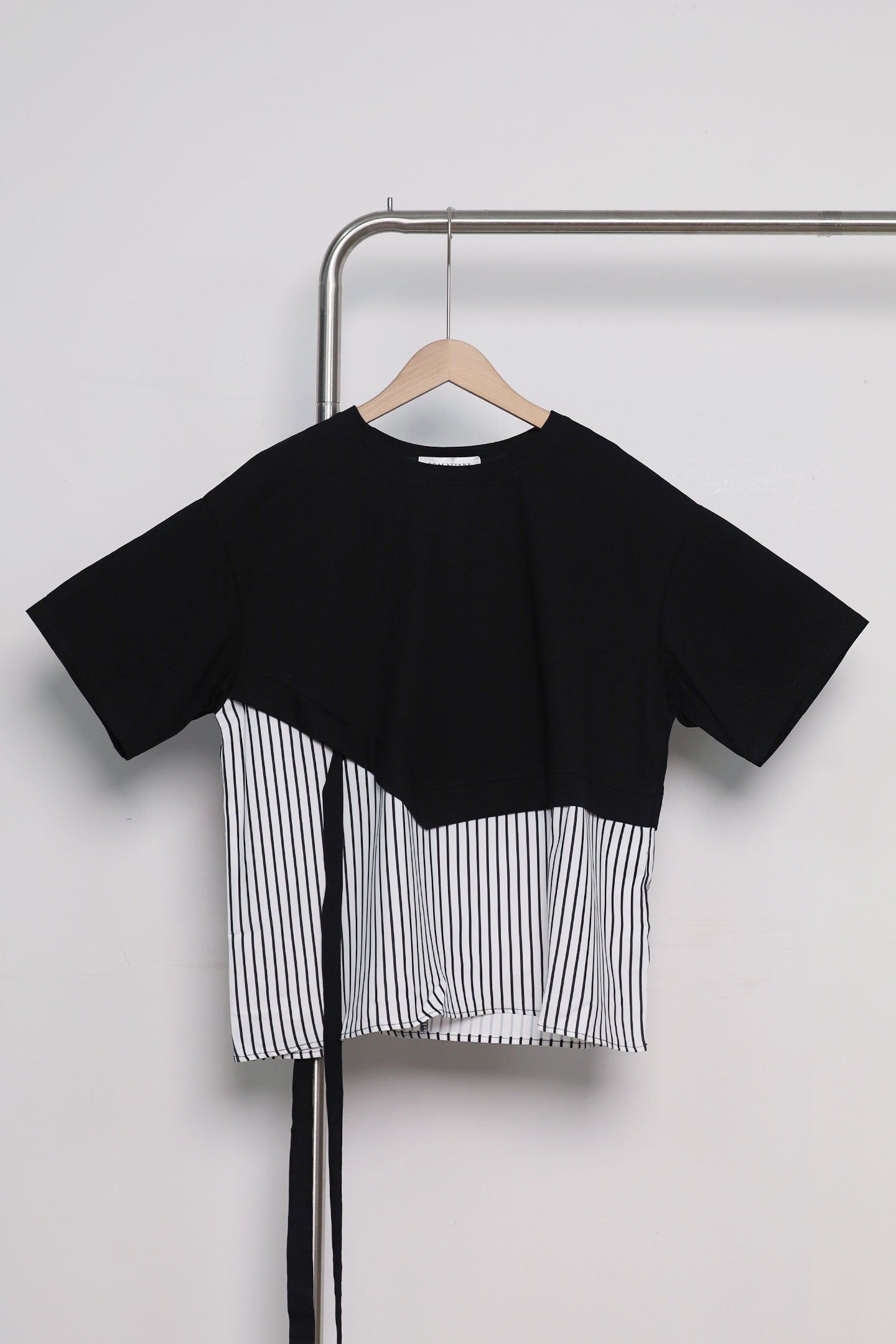 Easy by TE - Siglap Pinstripes Top in Black