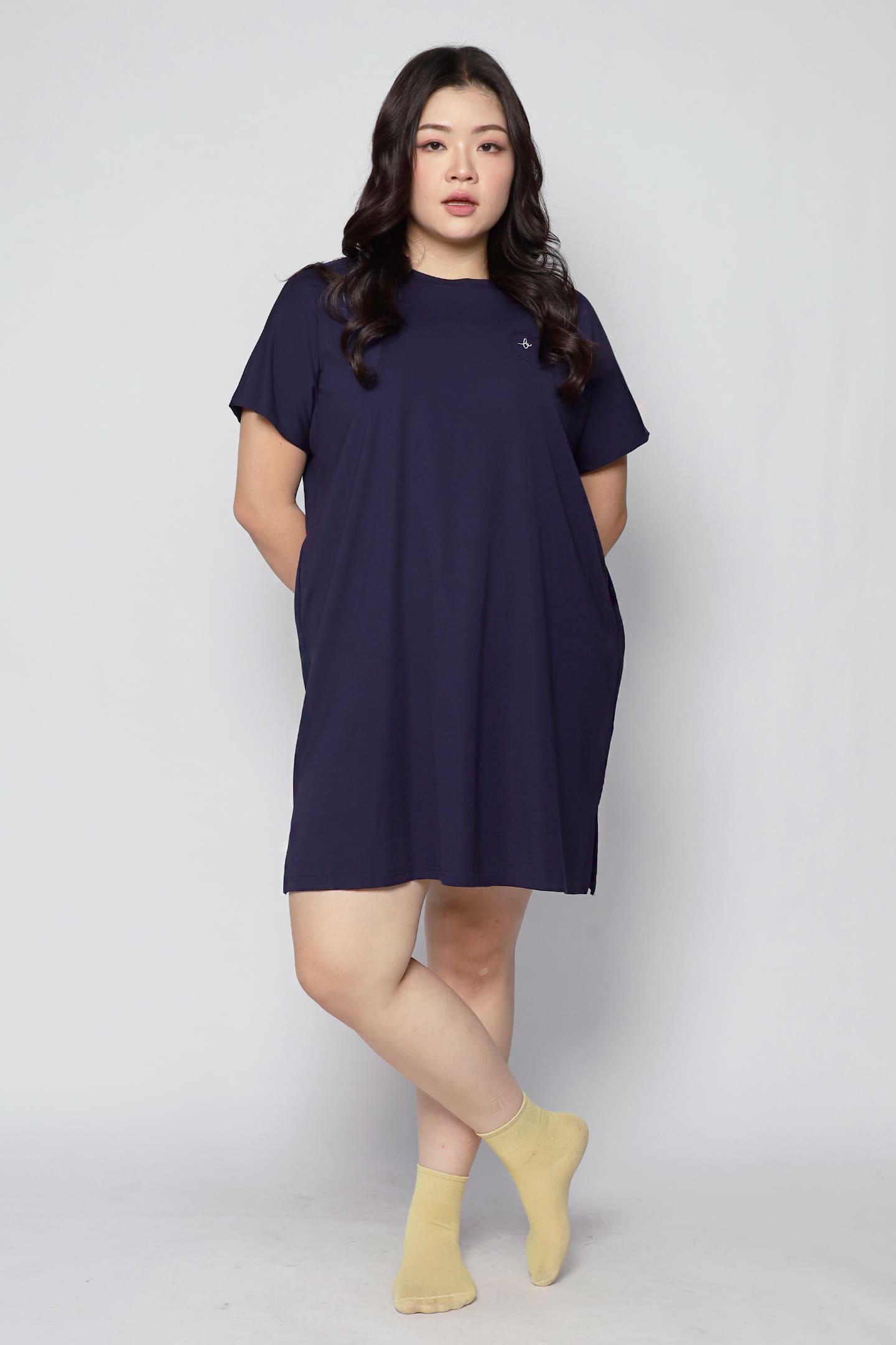 TENCEL - Sleepy Girl Pyjamas Dress in Blueberry Kiss