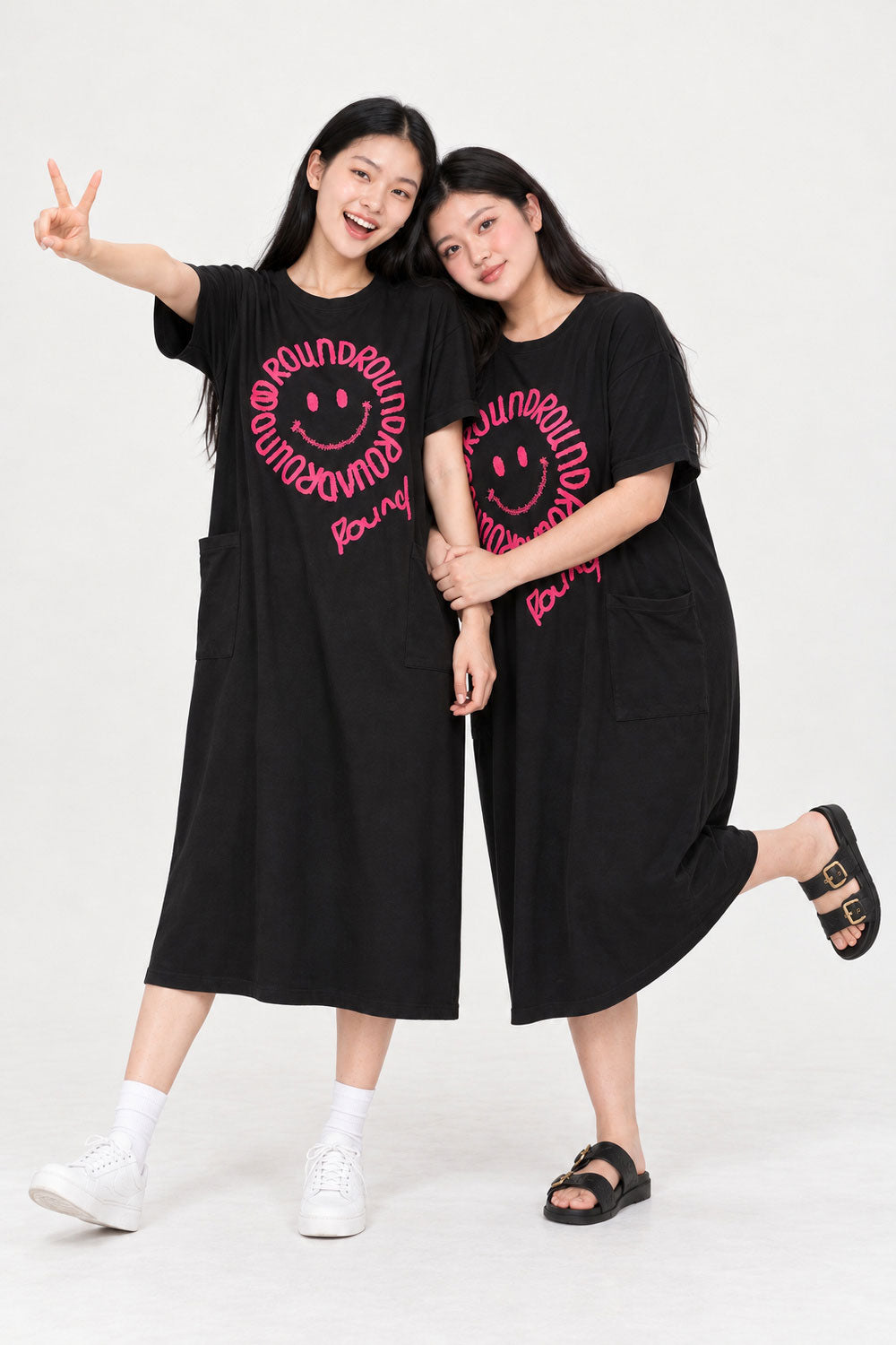 Smiling Face Pocket Dress