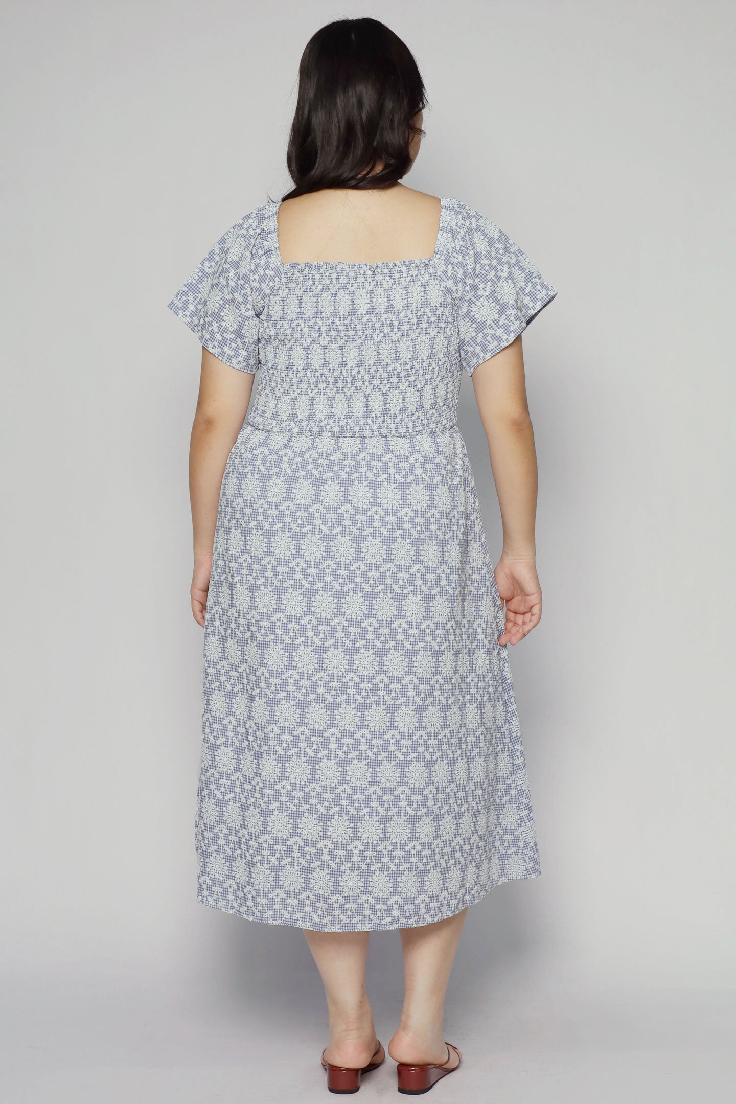 Sora Dress in Gingham Field