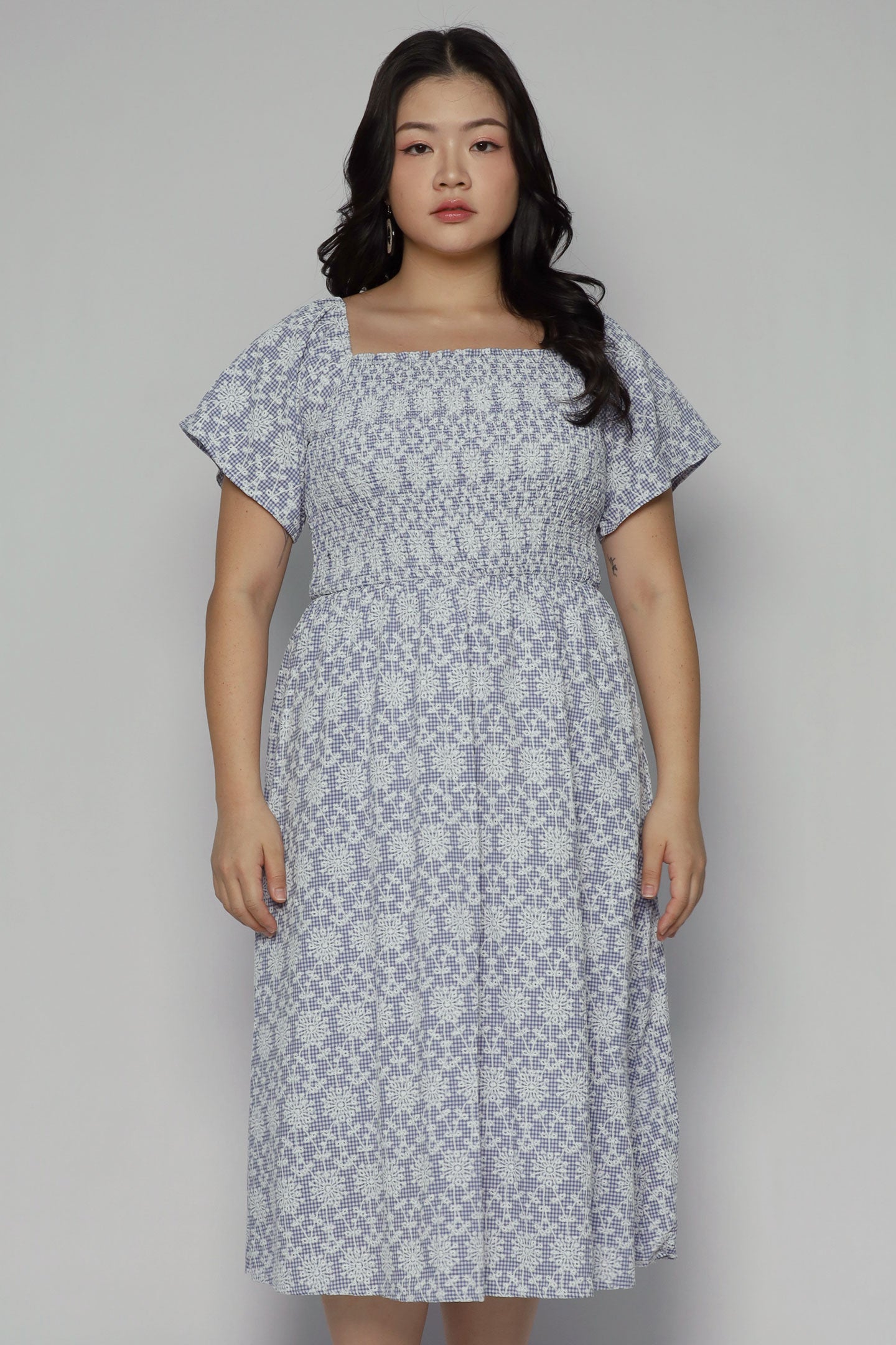 Sora Dress in Gingham Field