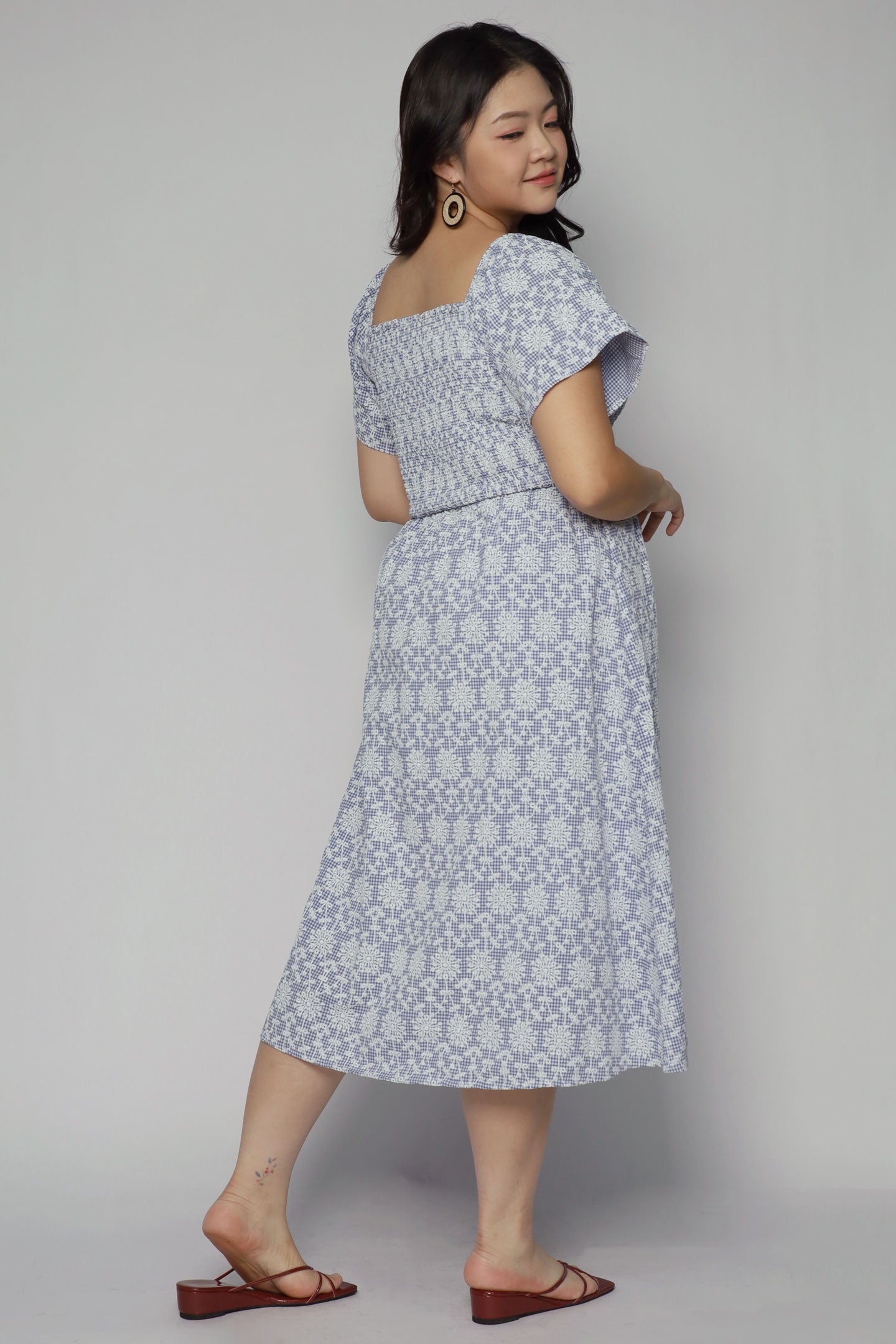 Sora Dress in Gingham Field