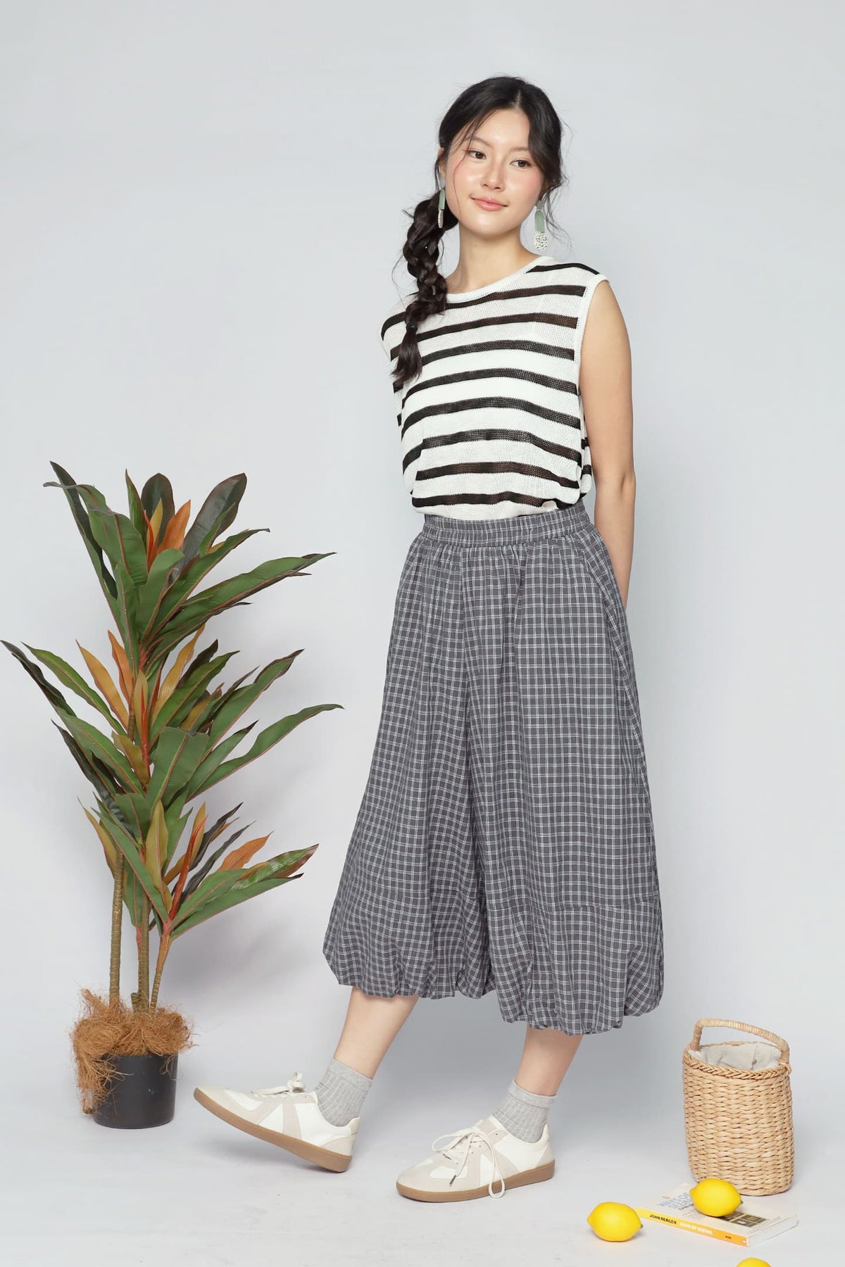 JOY - Sorae Checkered Balloon Pants