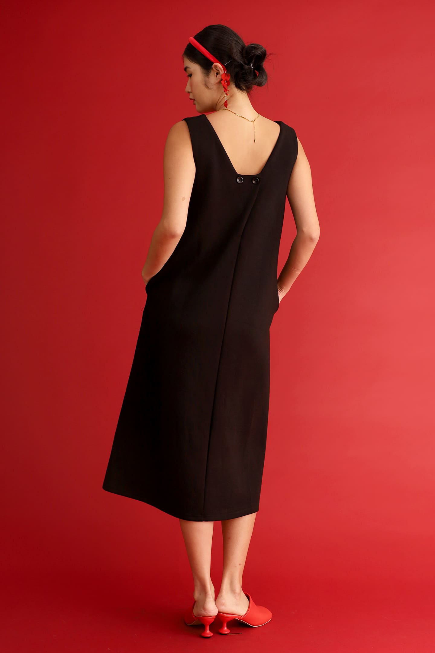 CHOSEN - Sovereign Pinafore Dress in Black