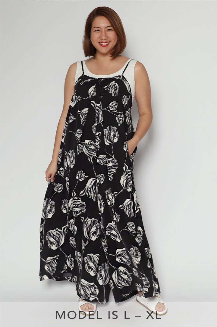 Soxie Jumpsuit in Rose Print