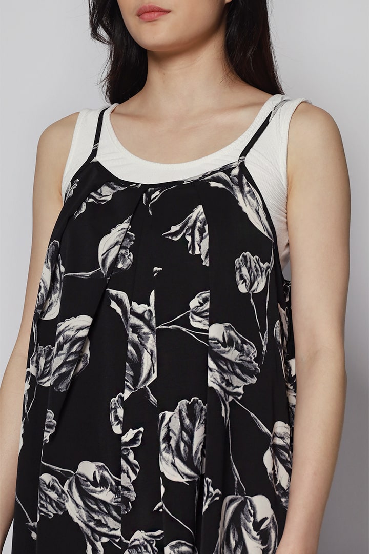 Soxie Jumpsuit in Rose Print
