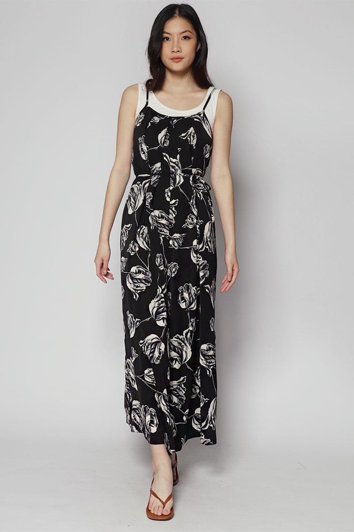 Soxie Jumpsuit in Rose Print