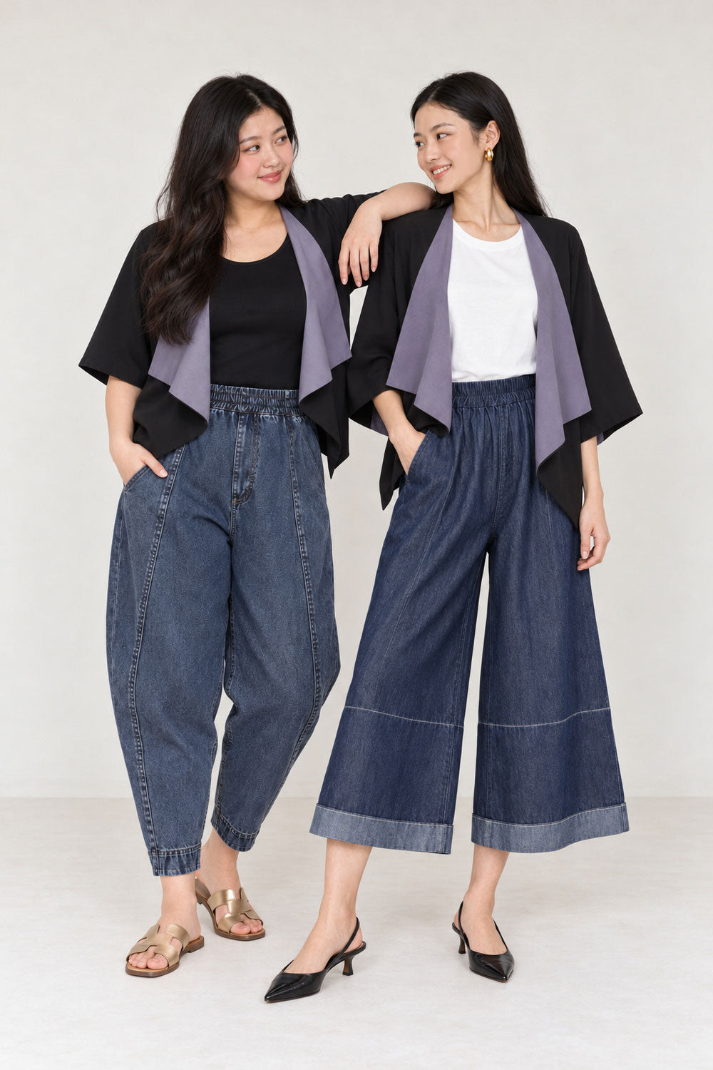 Sri Wrap Jacket in Blue Black
