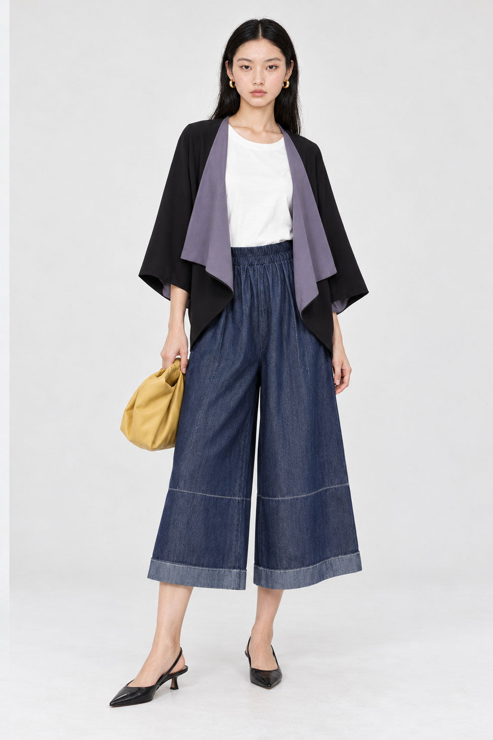 Sri Wrap Jacket in Blue Black