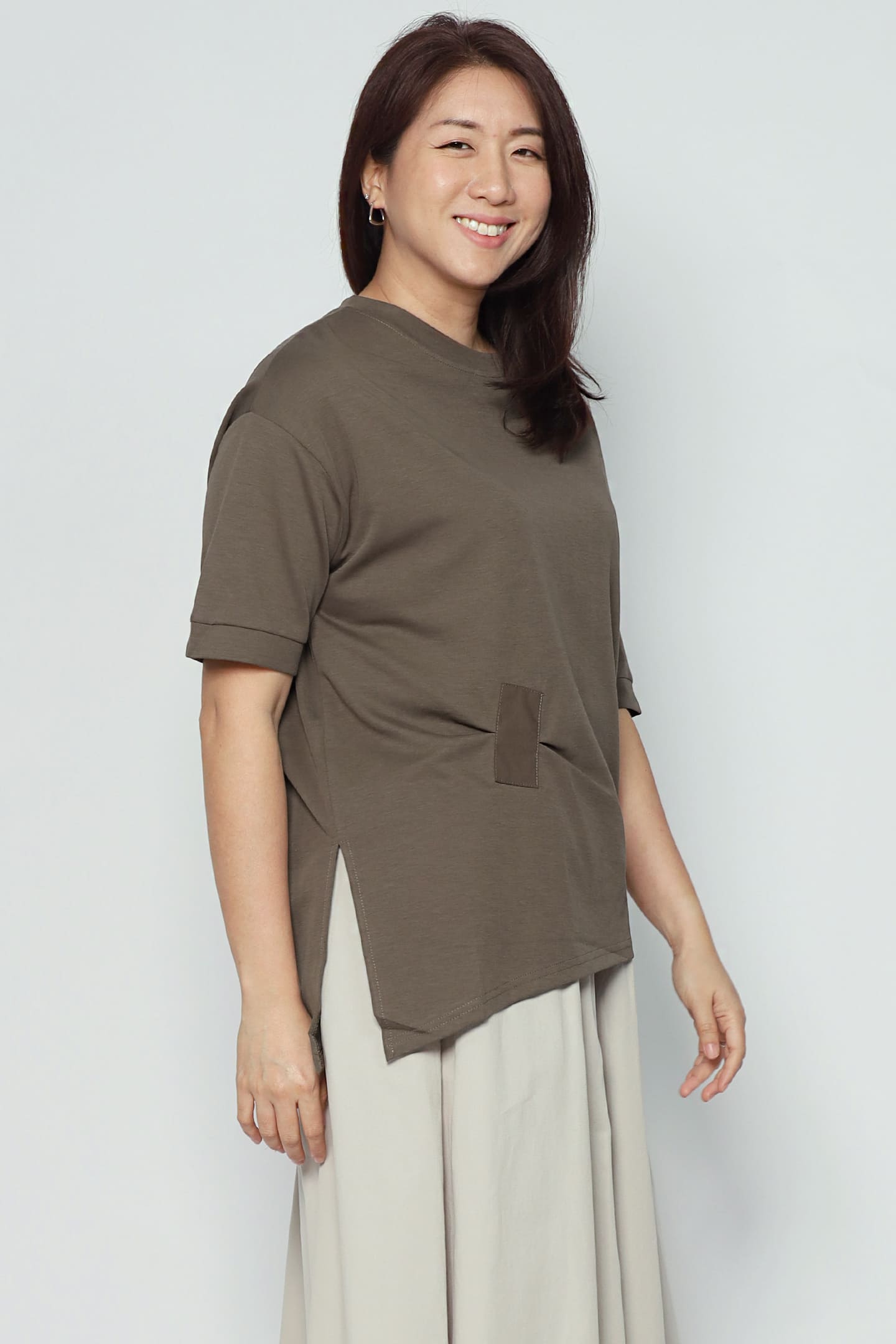 Easy By TE - Step Out Top in Olive