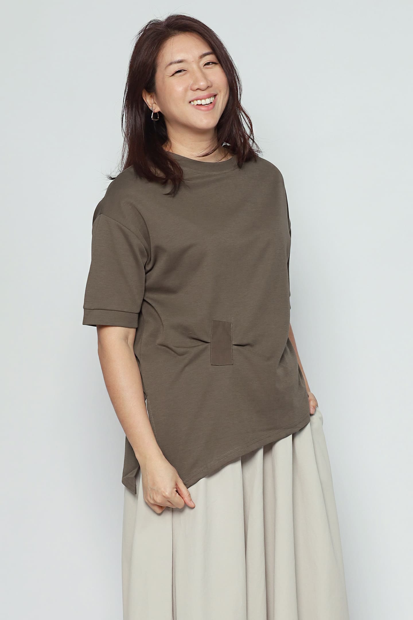 Easy By TE - Step Out Top in Olive