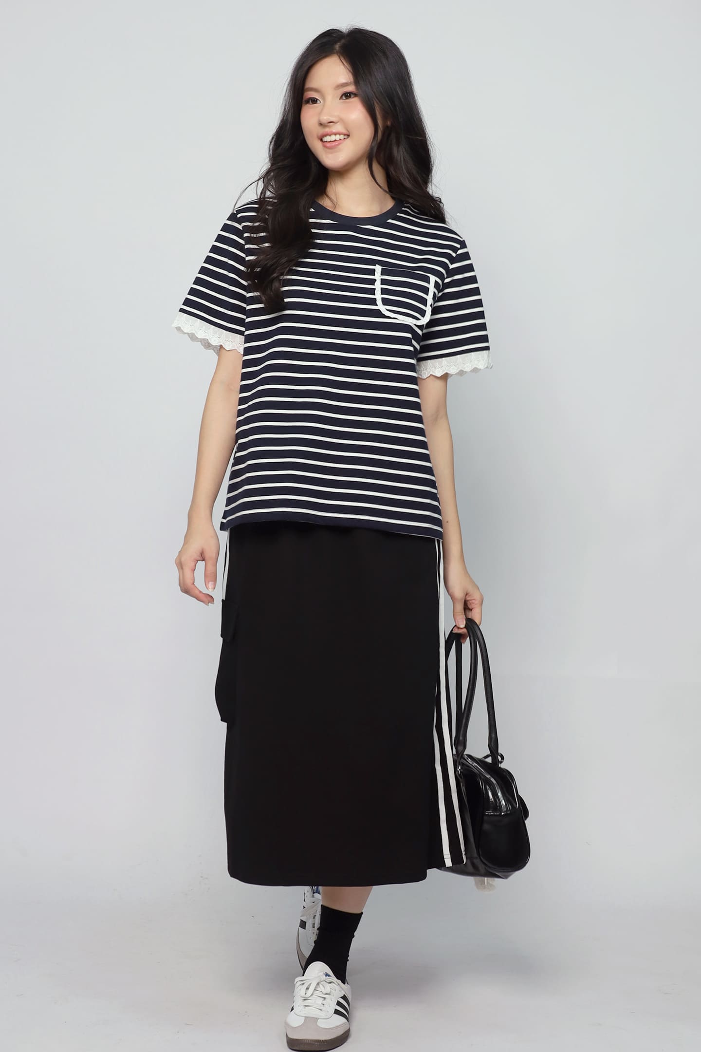 JOY - Sugar Sweet Stripes Lace Top