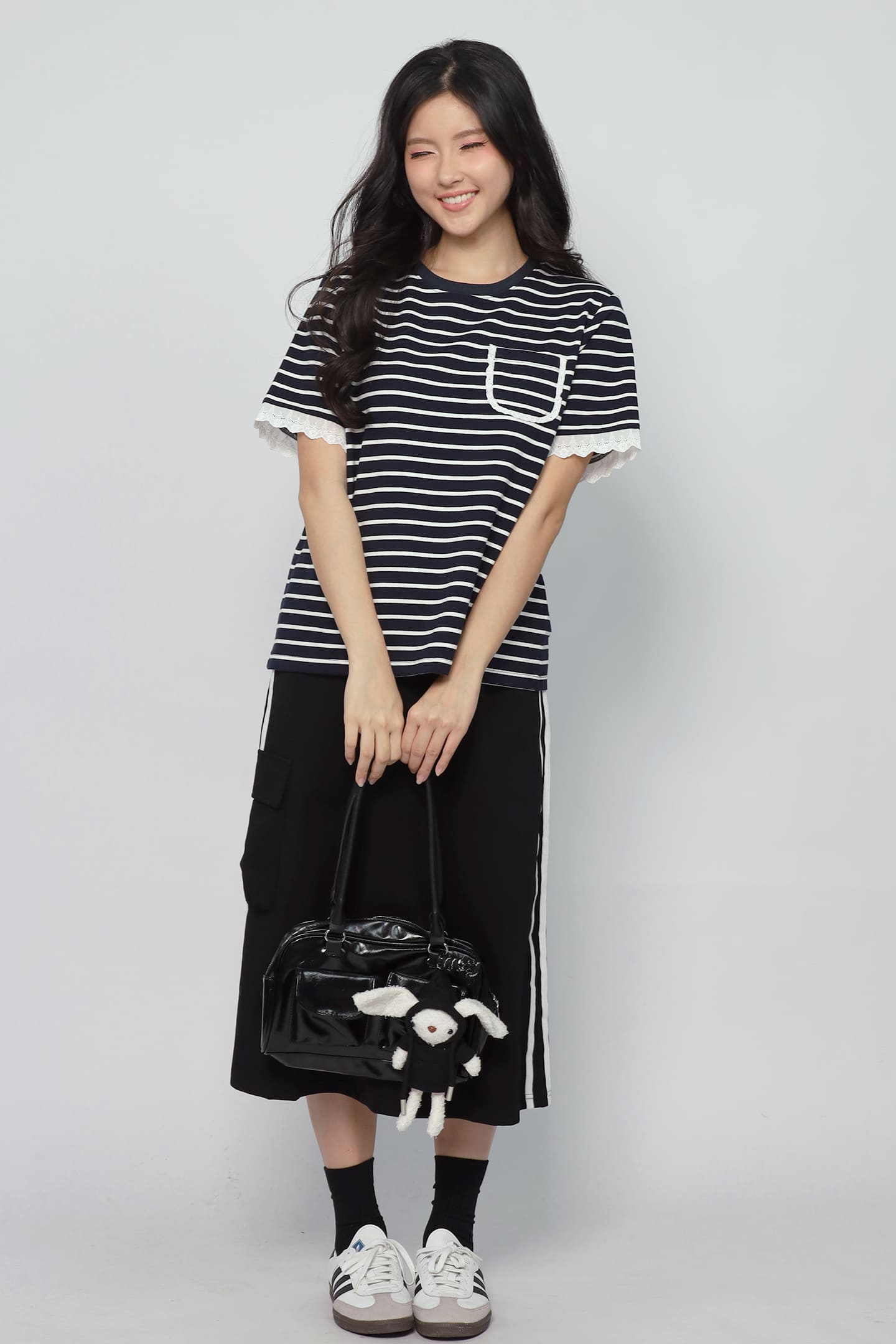 JOY - Sugar Sweet Stripes Lace Top