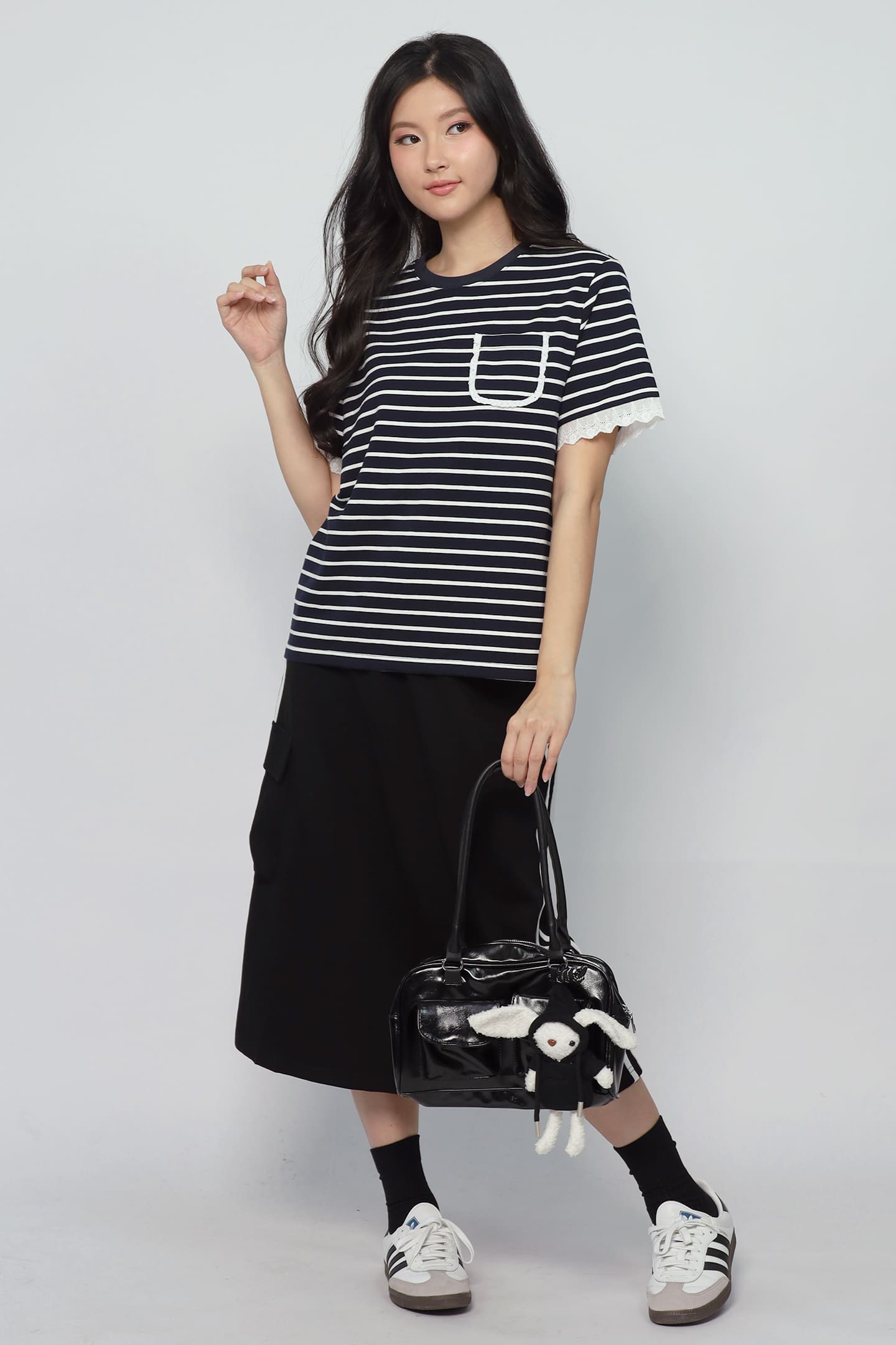 JOY - Sugar Sweet Stripes Lace Top