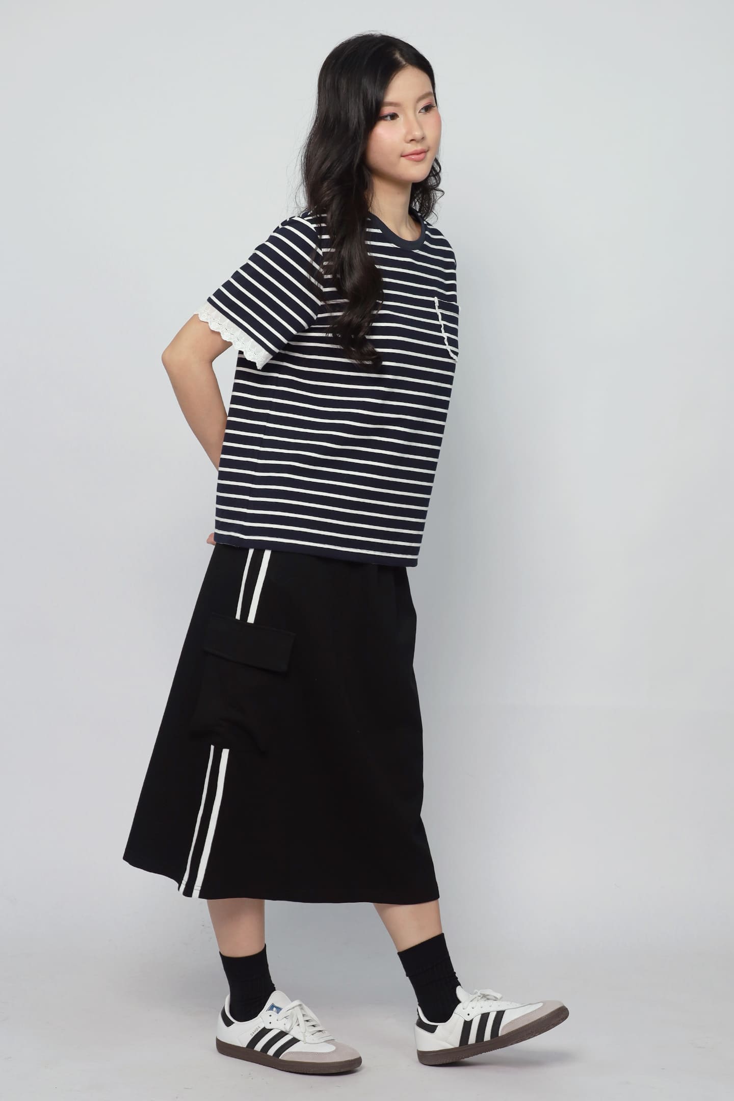 JOY - Sugar Sweet Stripes Lace Top