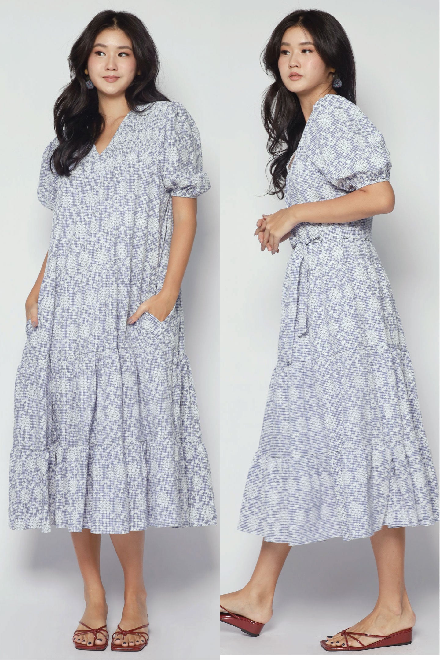 Sydney Dress in Gingham Field