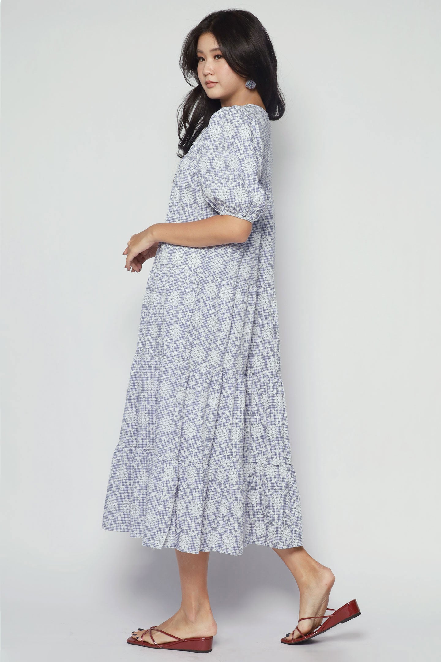 Sydney Dress in Gingham Field