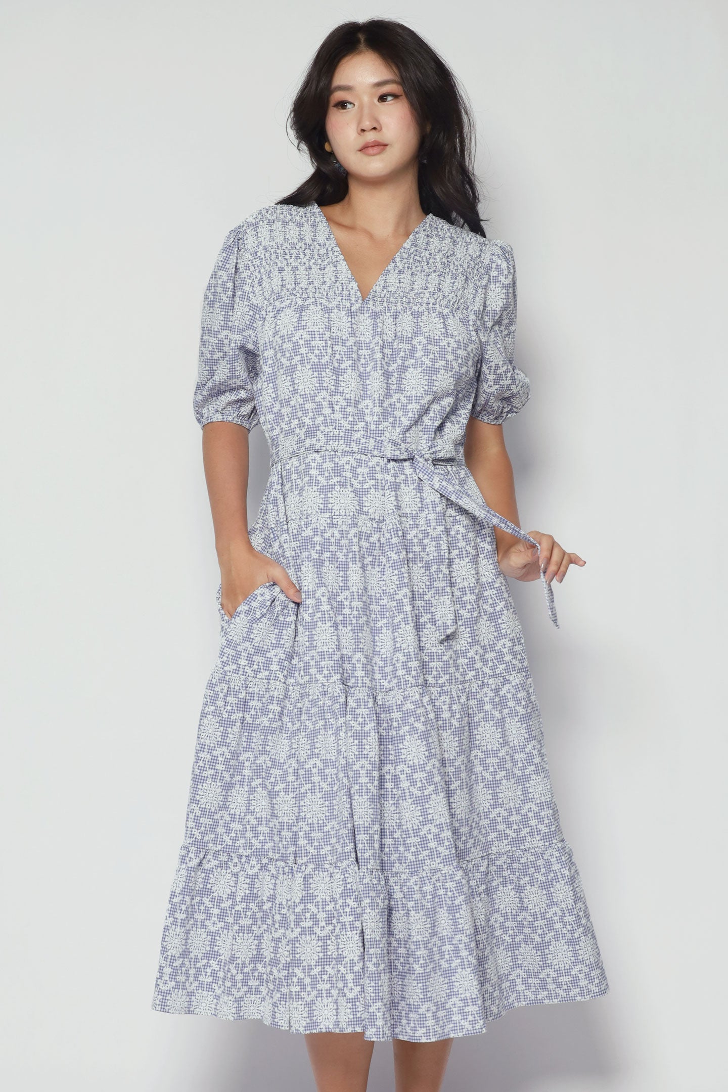Sydney Dress in Gingham Field