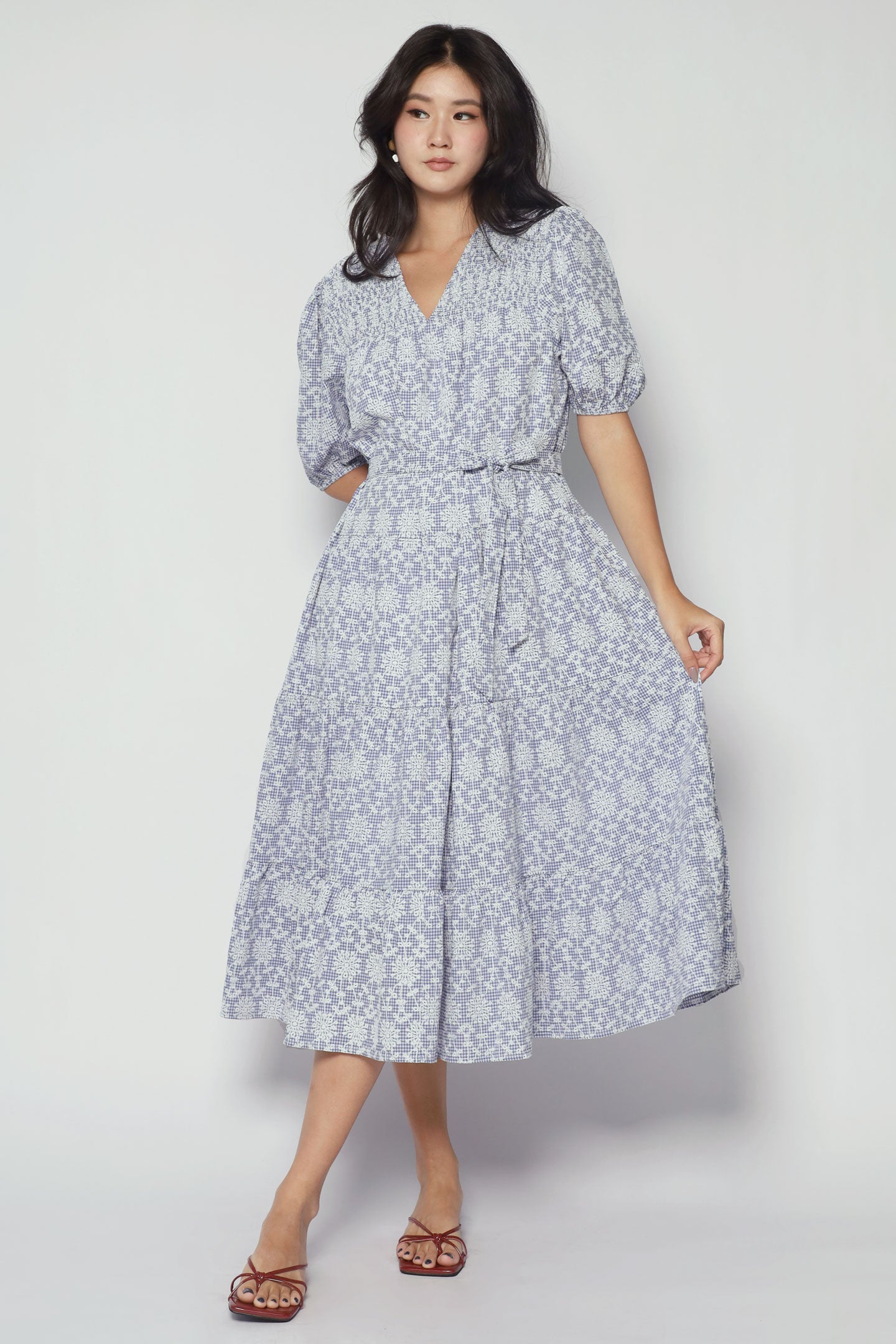 Sydney Dress in Gingham Field