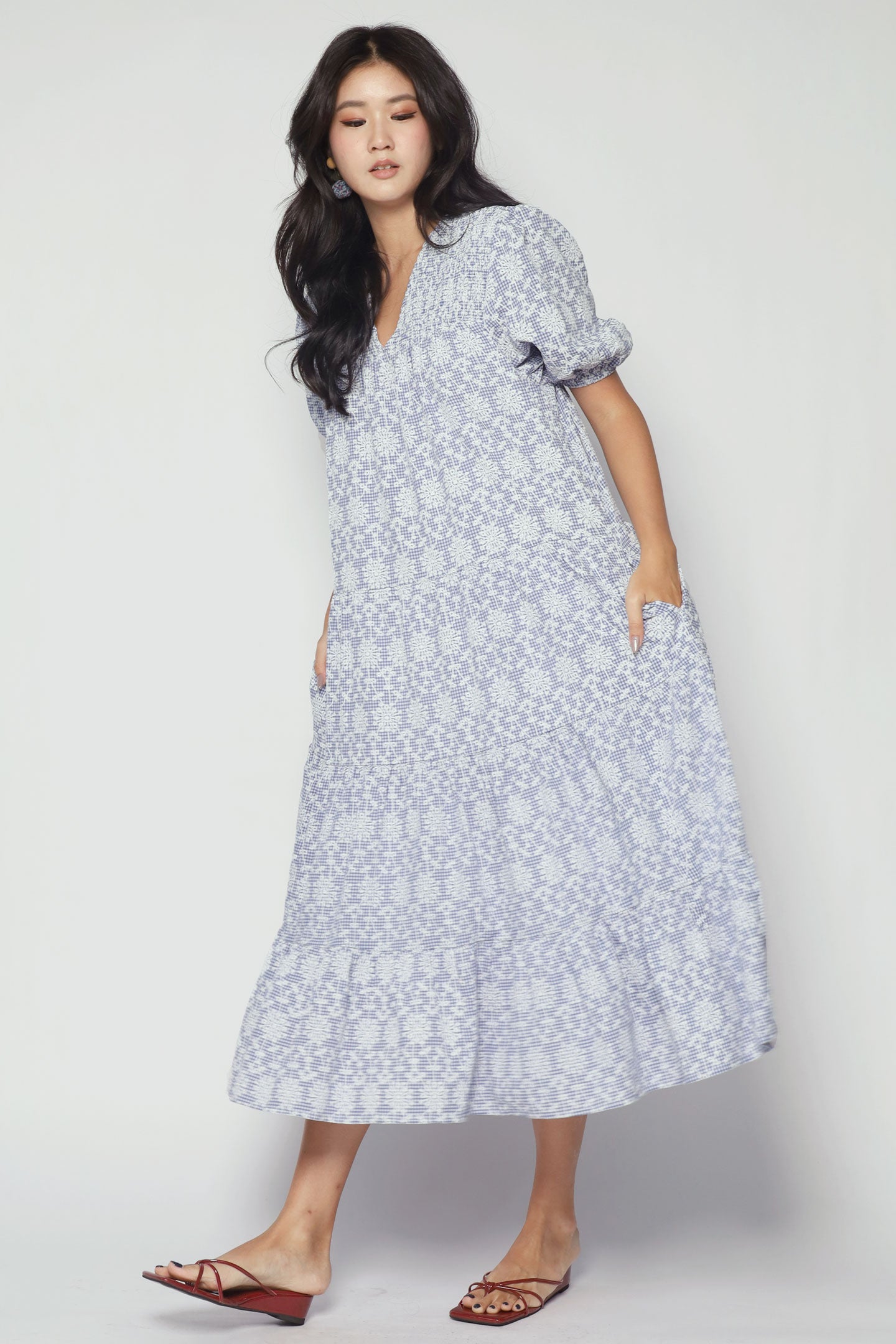Sydney Dress in Gingham Field